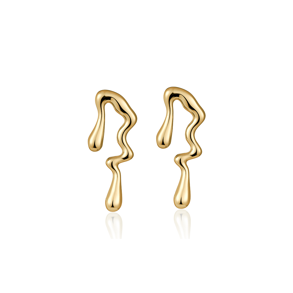 14kt V-Gold Earrings - Evra