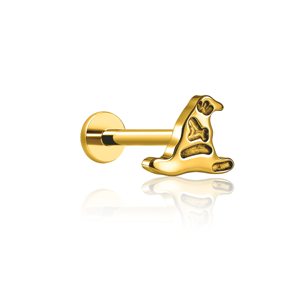 18k V-Gold Sorting Hat Flatback