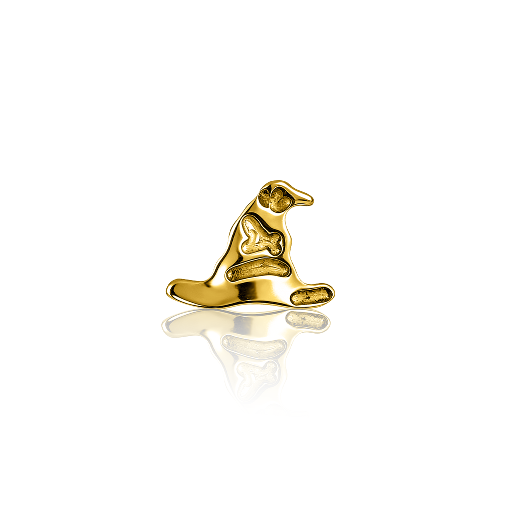 18k V-Gold Sorting Hat Flatback
