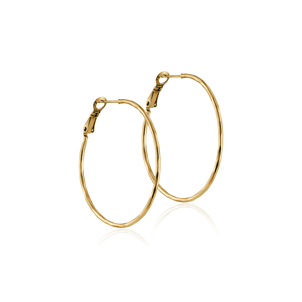 14kt V-Gold Earrings - Hoop