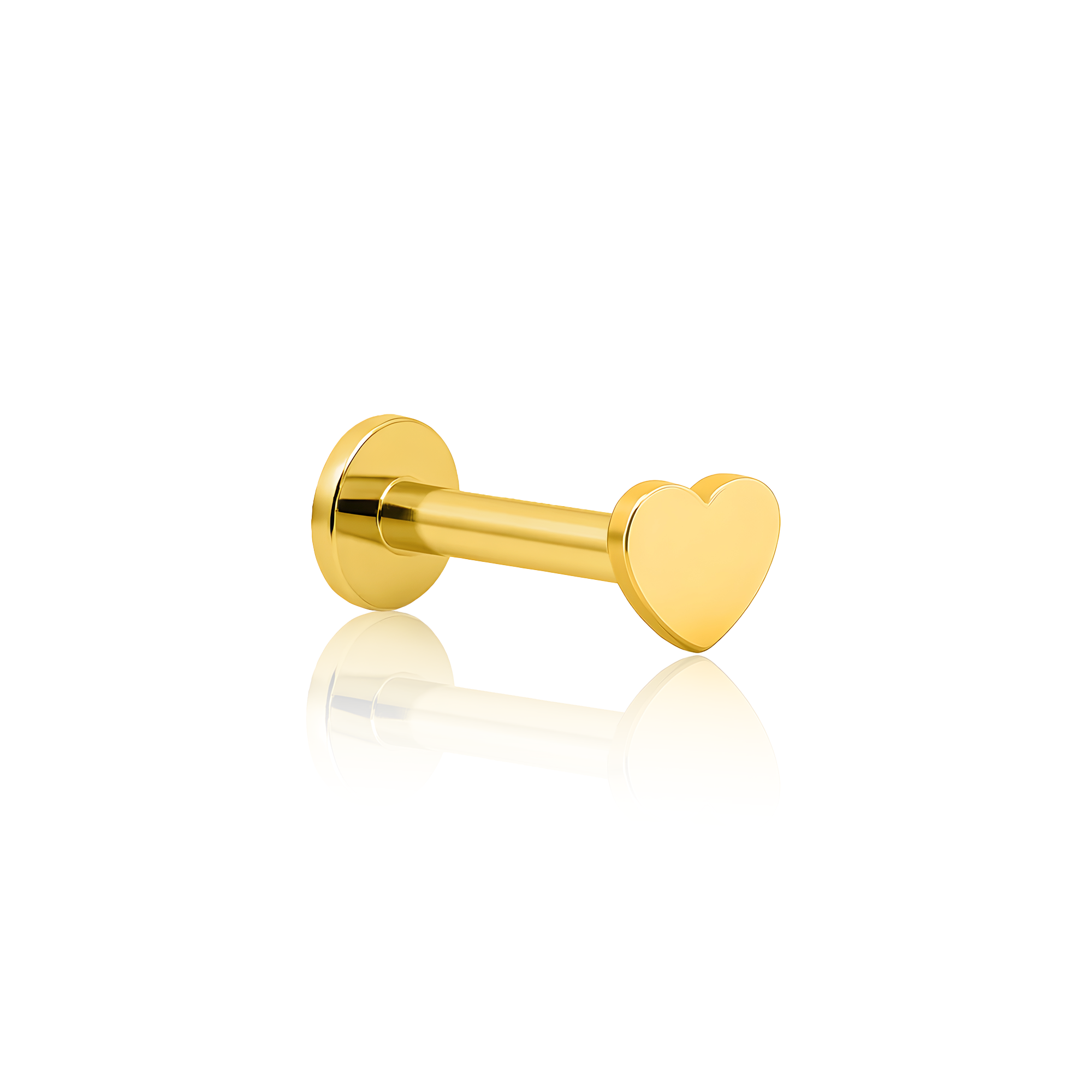 Threadless 18k V-Gold Heart Flatback