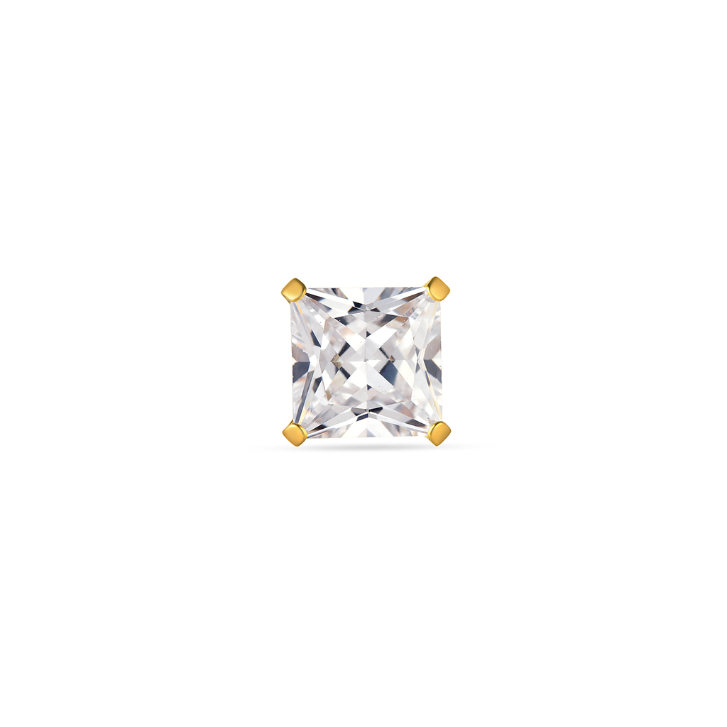 18k V-Gold Princess Cut Flatback