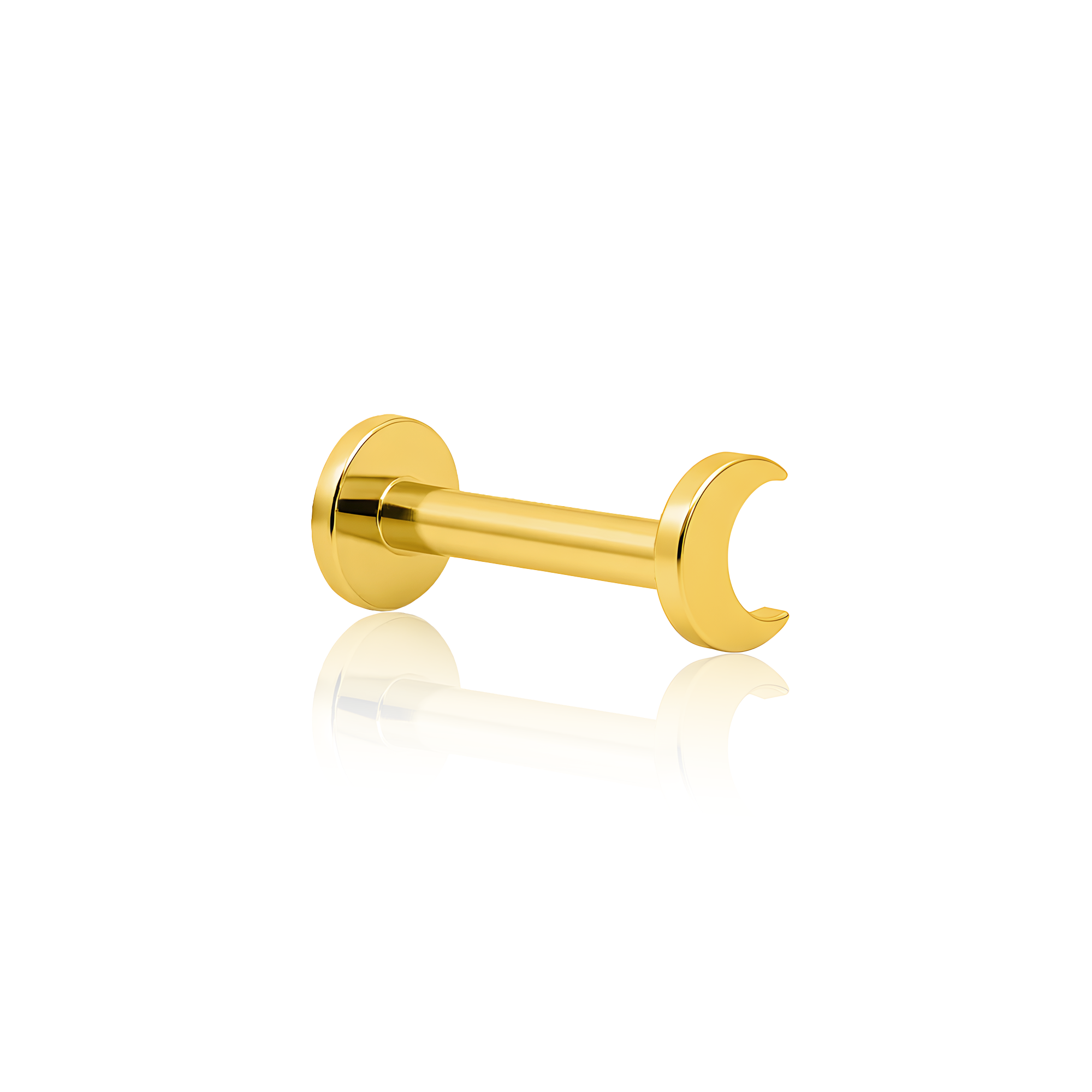 18k V-Gold Moon Flatback