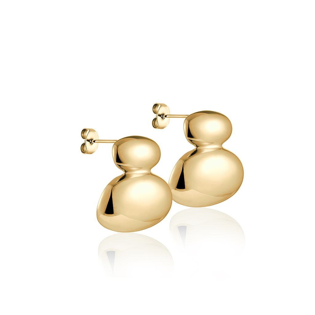 14kt V-Gold Earrings - Rundle