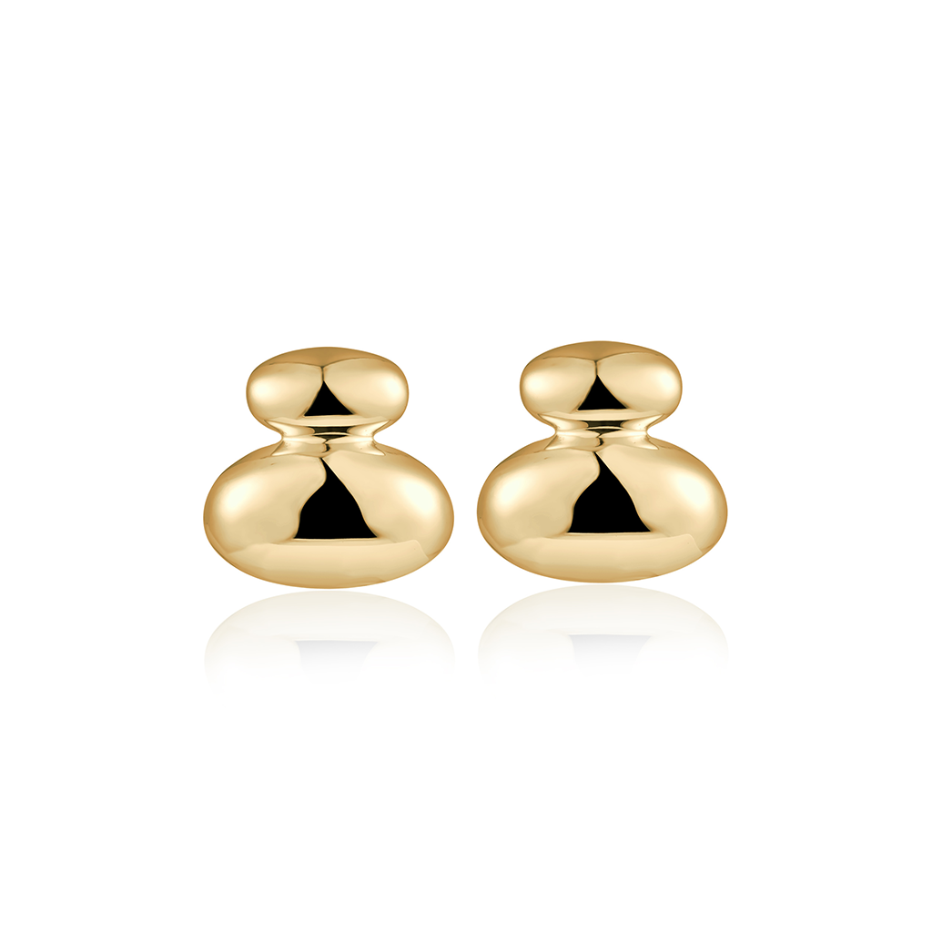 14kt V-Gold Earrings - Rundle