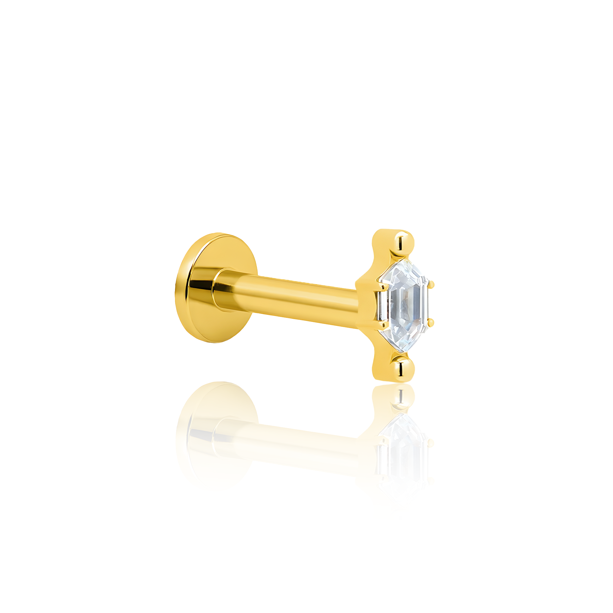 18k V-Gold Rupee Flatback