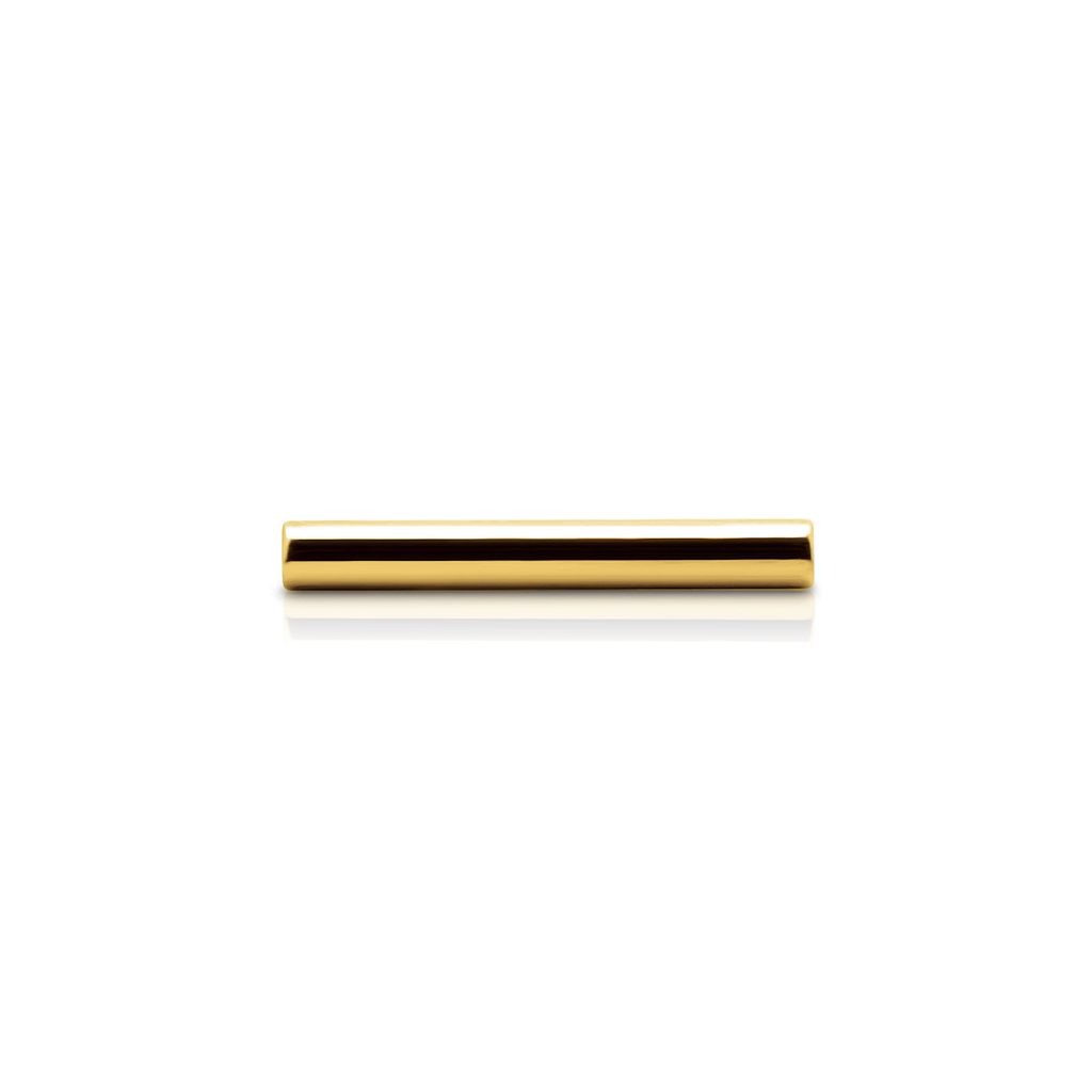18k V-Gold Threadless 14g Straight Barbell