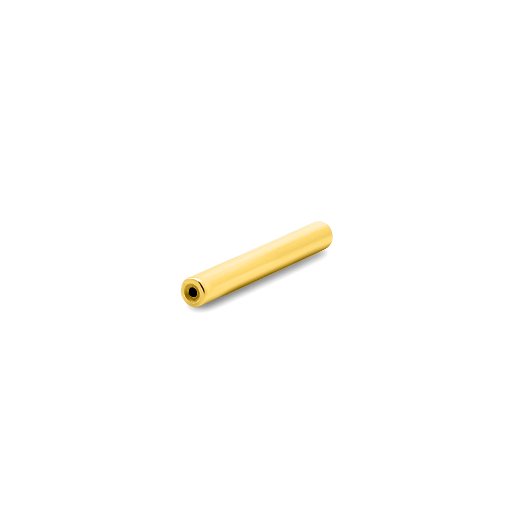 18k V-Gold Threadless 14g Straight Barbell