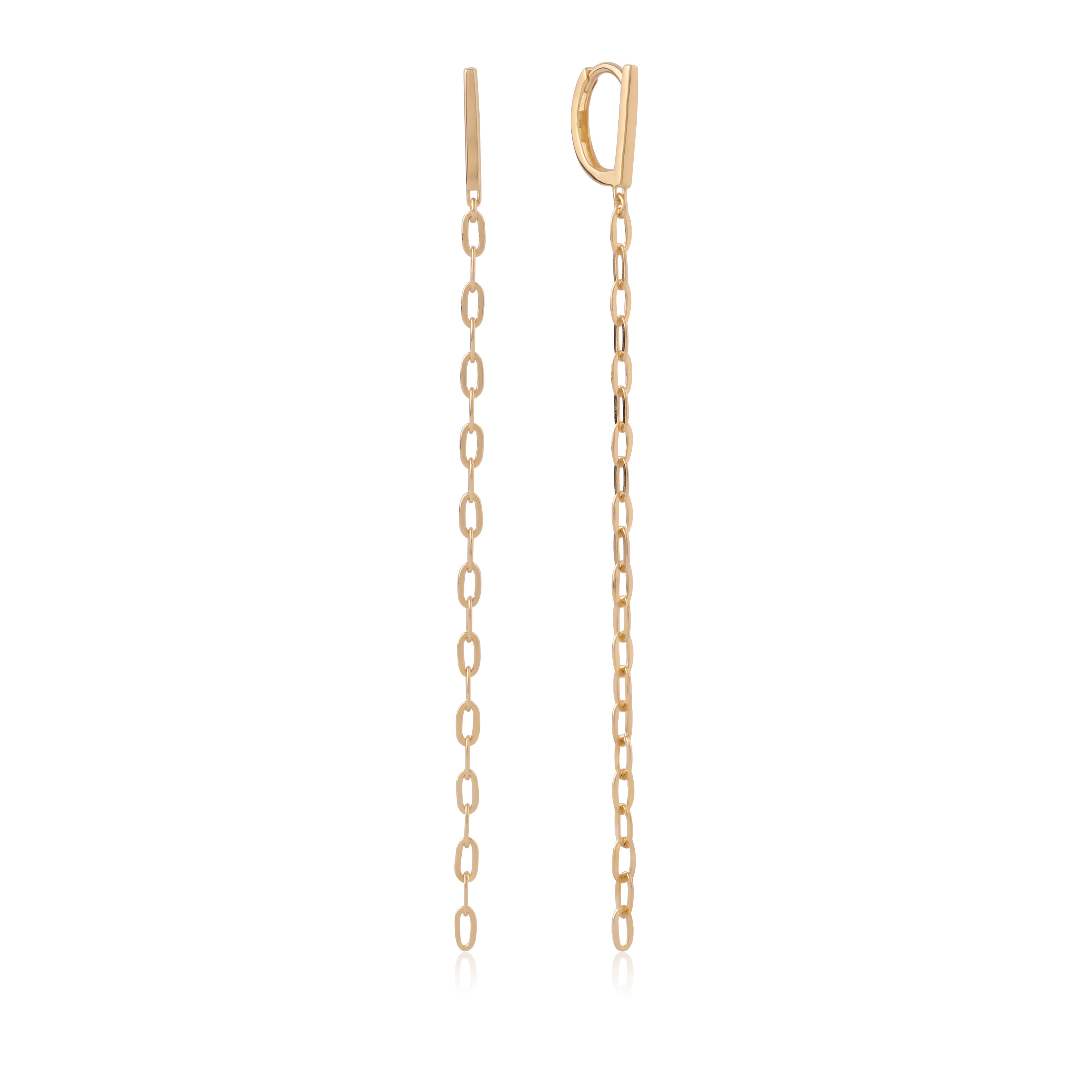 Press Chain - 14kt Gold Vermeil Earrings