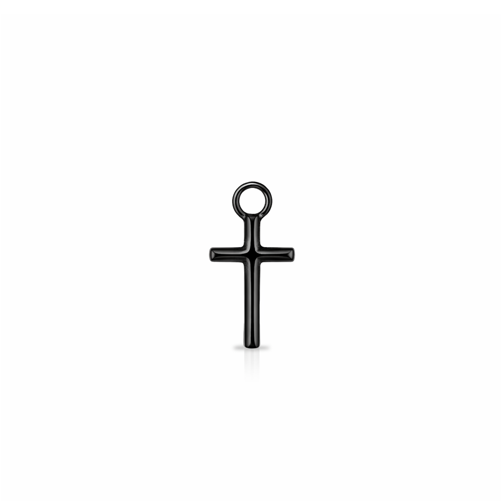 Blackline Cross Charm