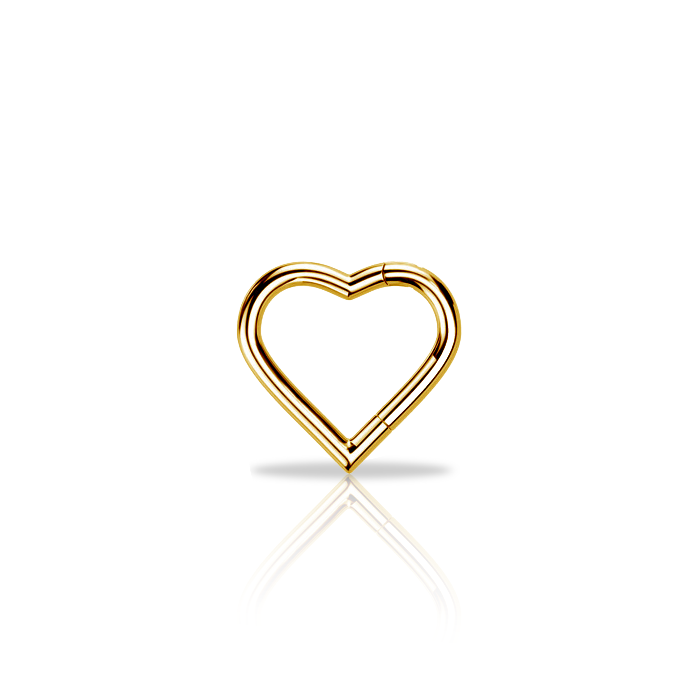 V-Gold Heart Daith Ring