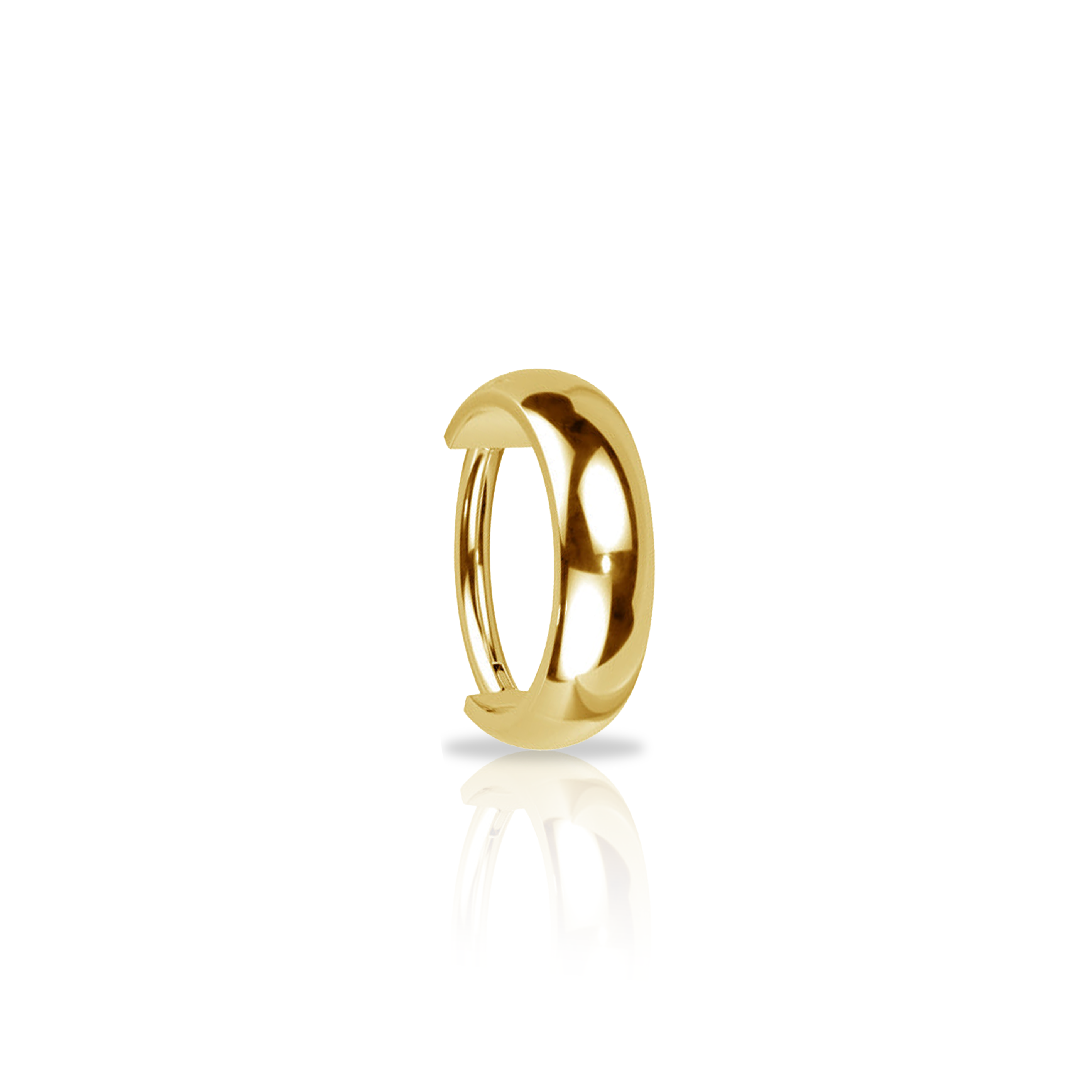 V-Gold Chunky Cuff Hinged Ring