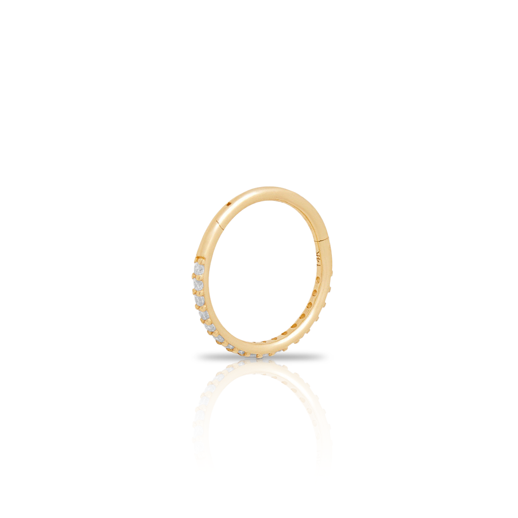 14kt Gold Jewel Hinged Ring