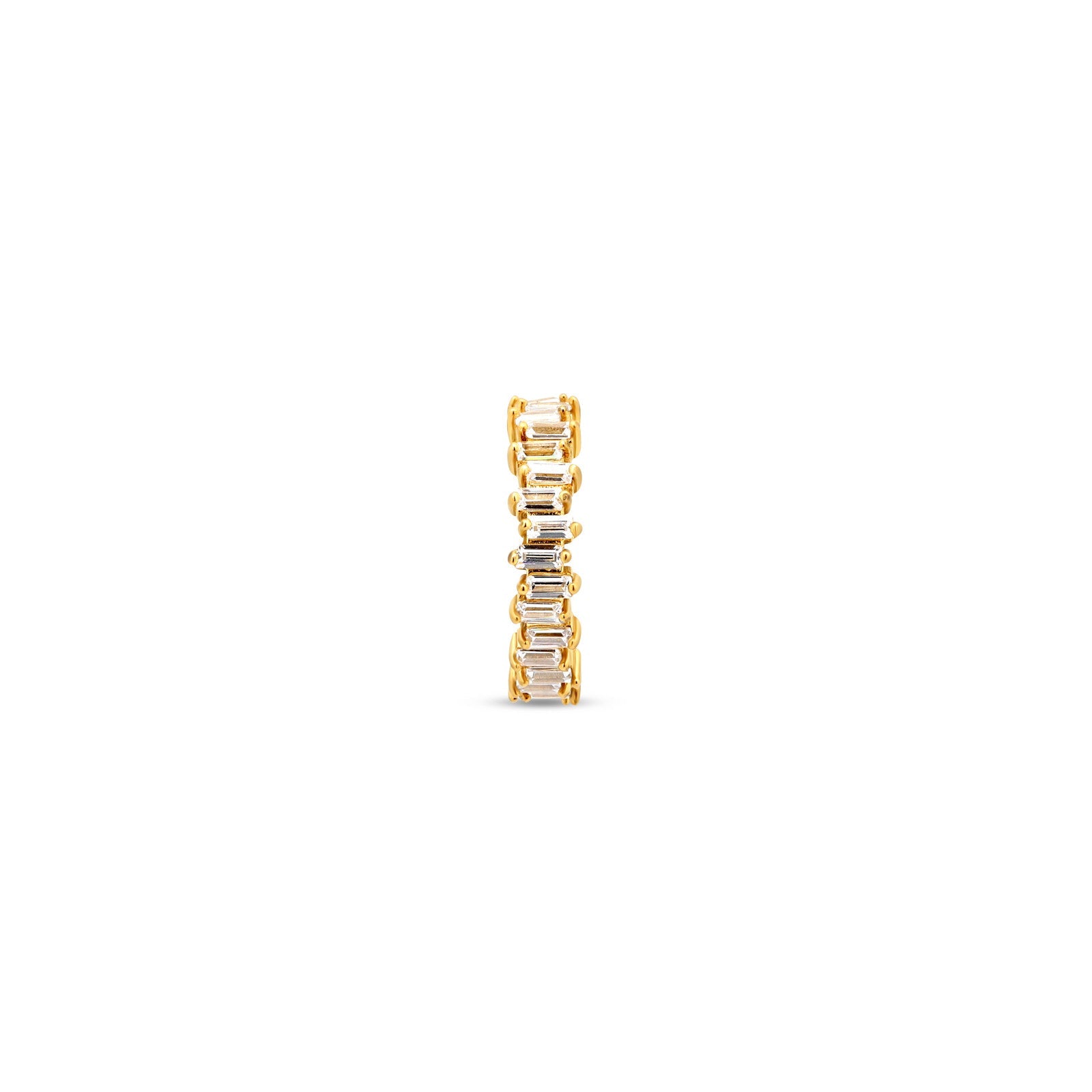V-Gold Jewelled Jagged Hinged Ring