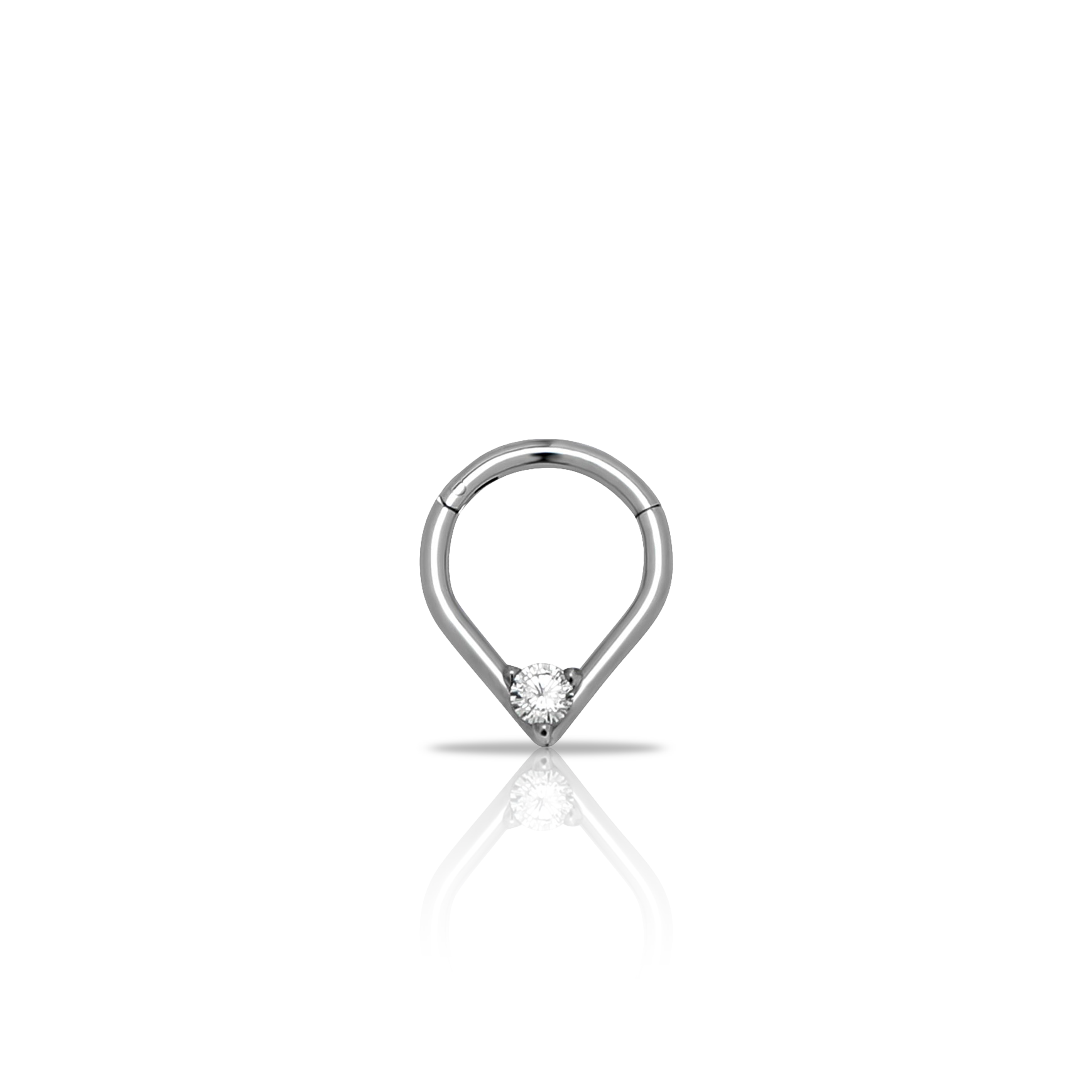 Tear with Jewel Hinged Ring