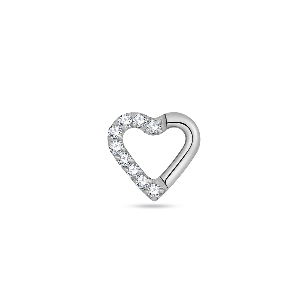 Hollow Crystal Heart Flatback