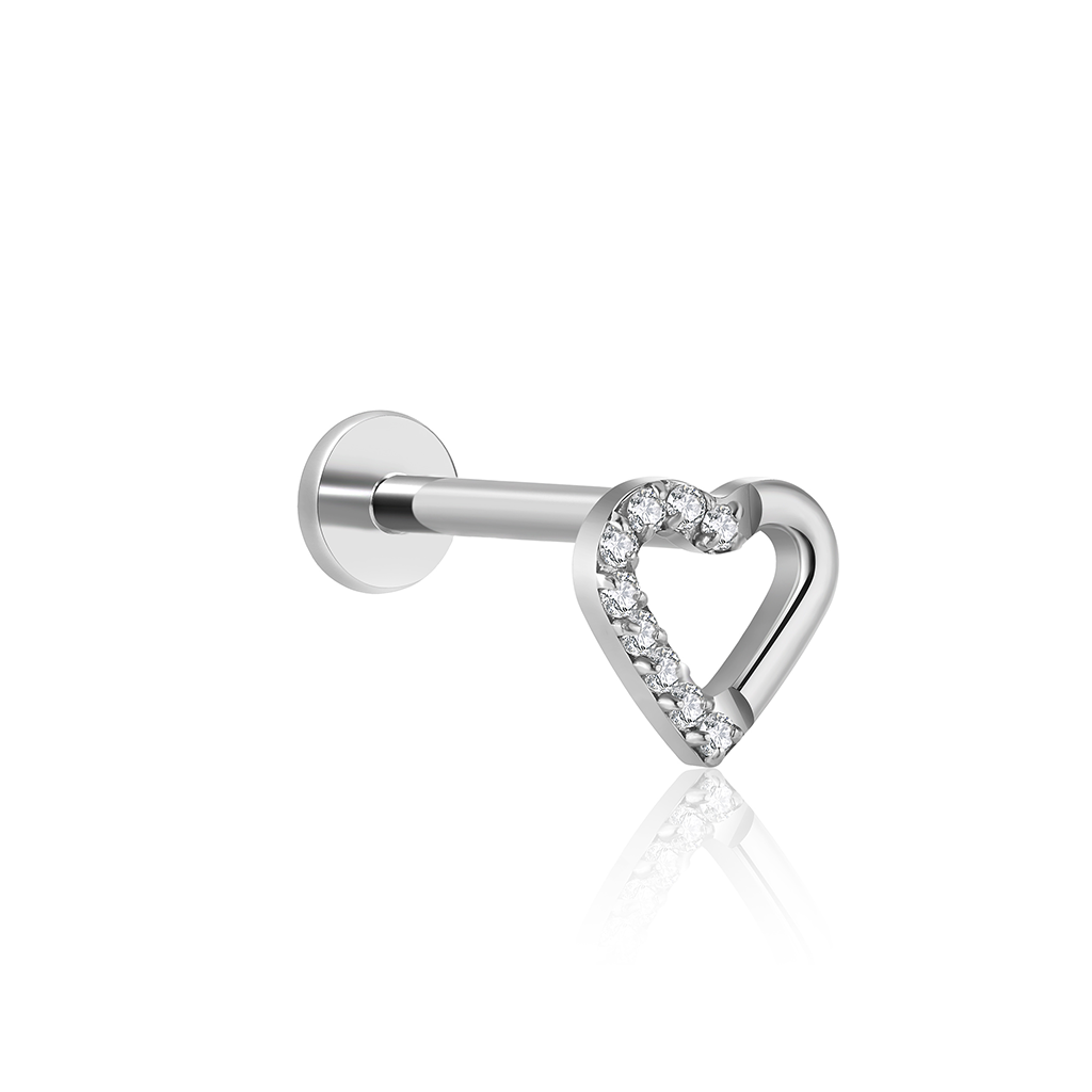 Hollow Crystal Heart Flatback