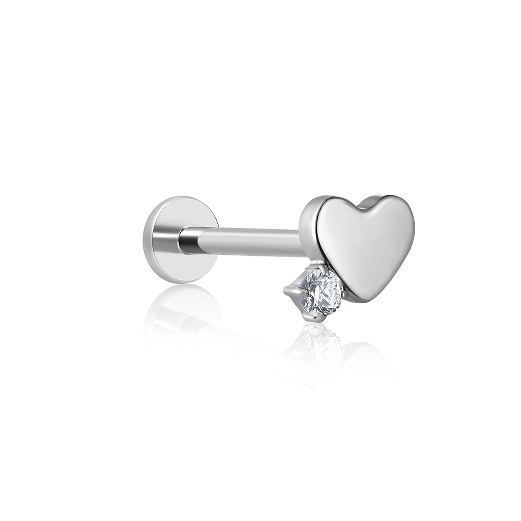 Heart 1 Gem Flatback
