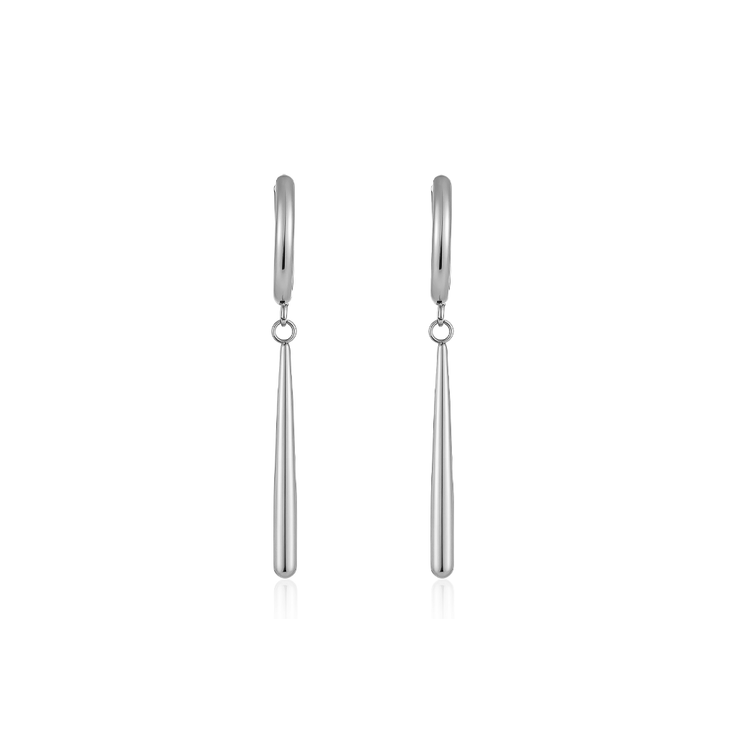 Surgical Steel Long Droplet Earrings - Pair