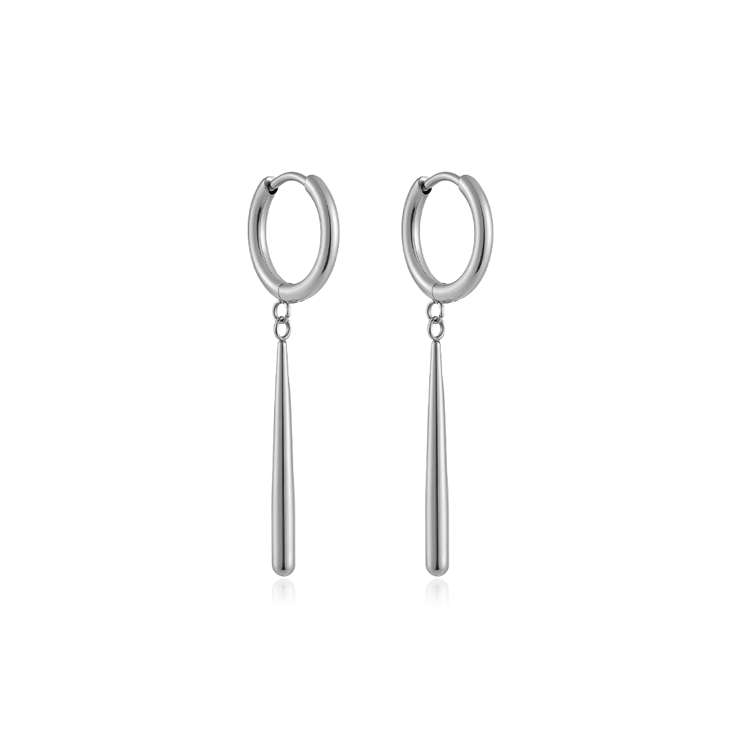 Surgical Steel Long Droplet Earrings - Pair