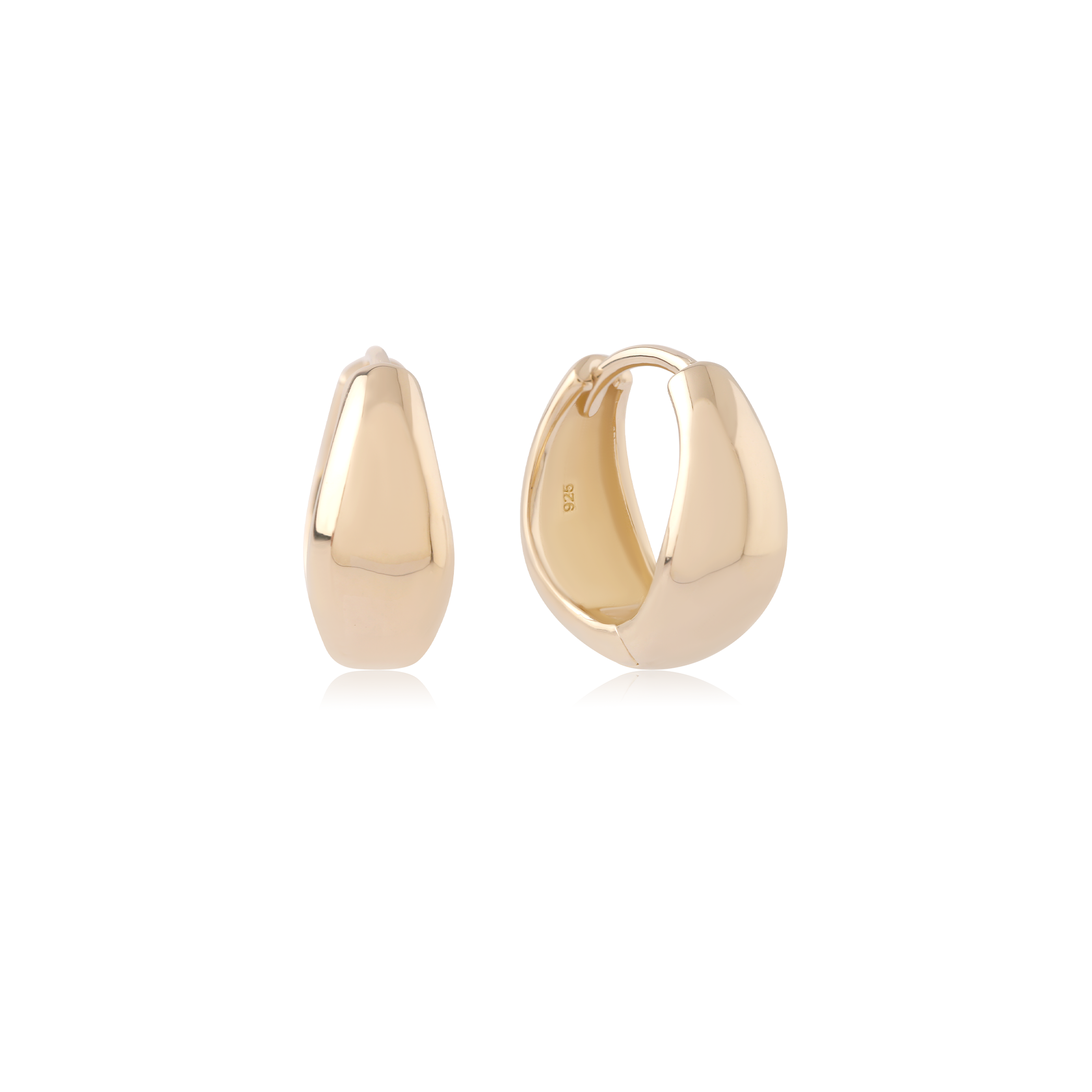 Luna Dome - 14kt Gold Vermeil Earrings