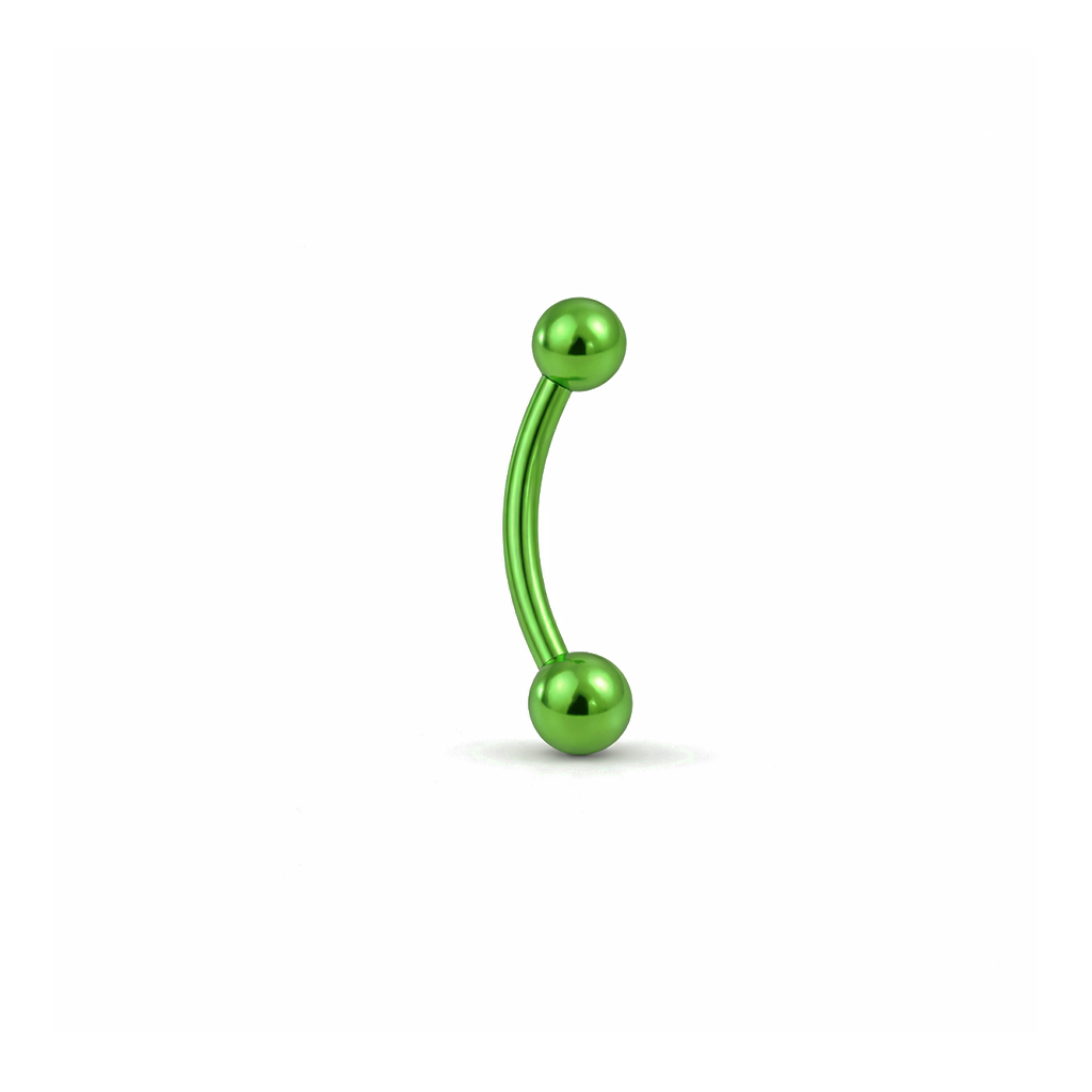 Niobium Spike Curved Barbell
