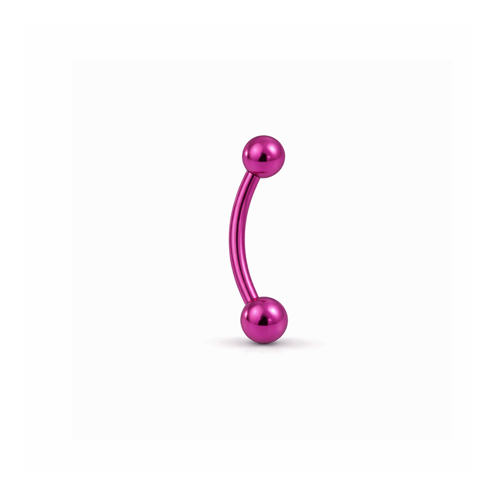 Niobium Spike Curved Barbell