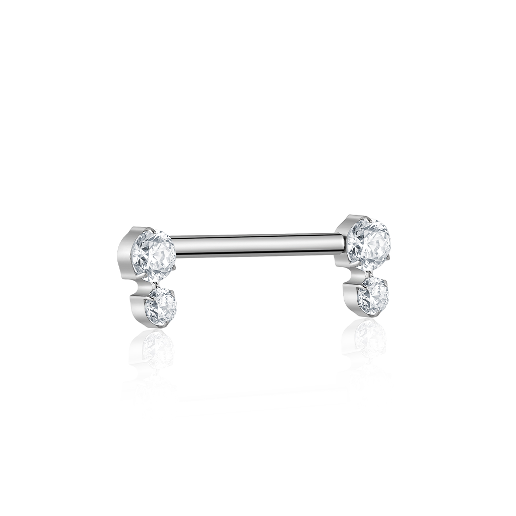 Duo Crystal Nipple Bar