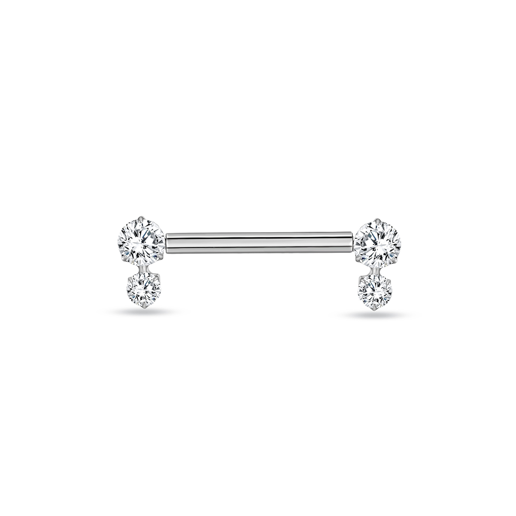 Duo Crystal Nipple Bar