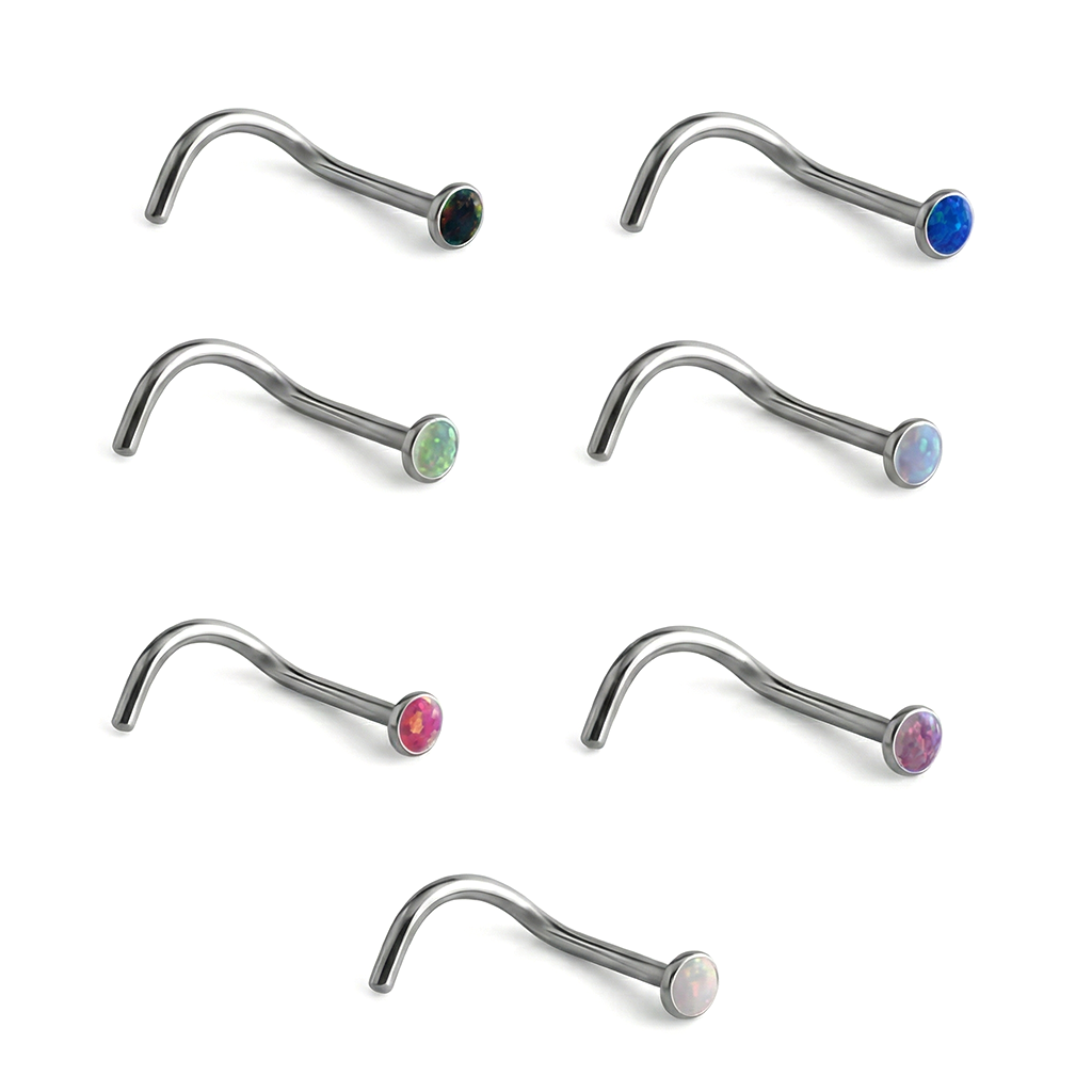 Surgical Steel Opal Nose Stud