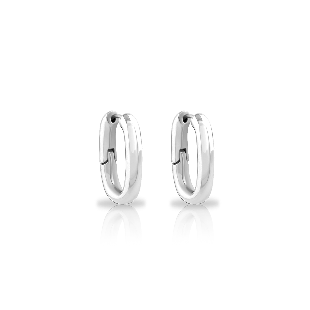 Surgical Steel Oval Earrings - Pair