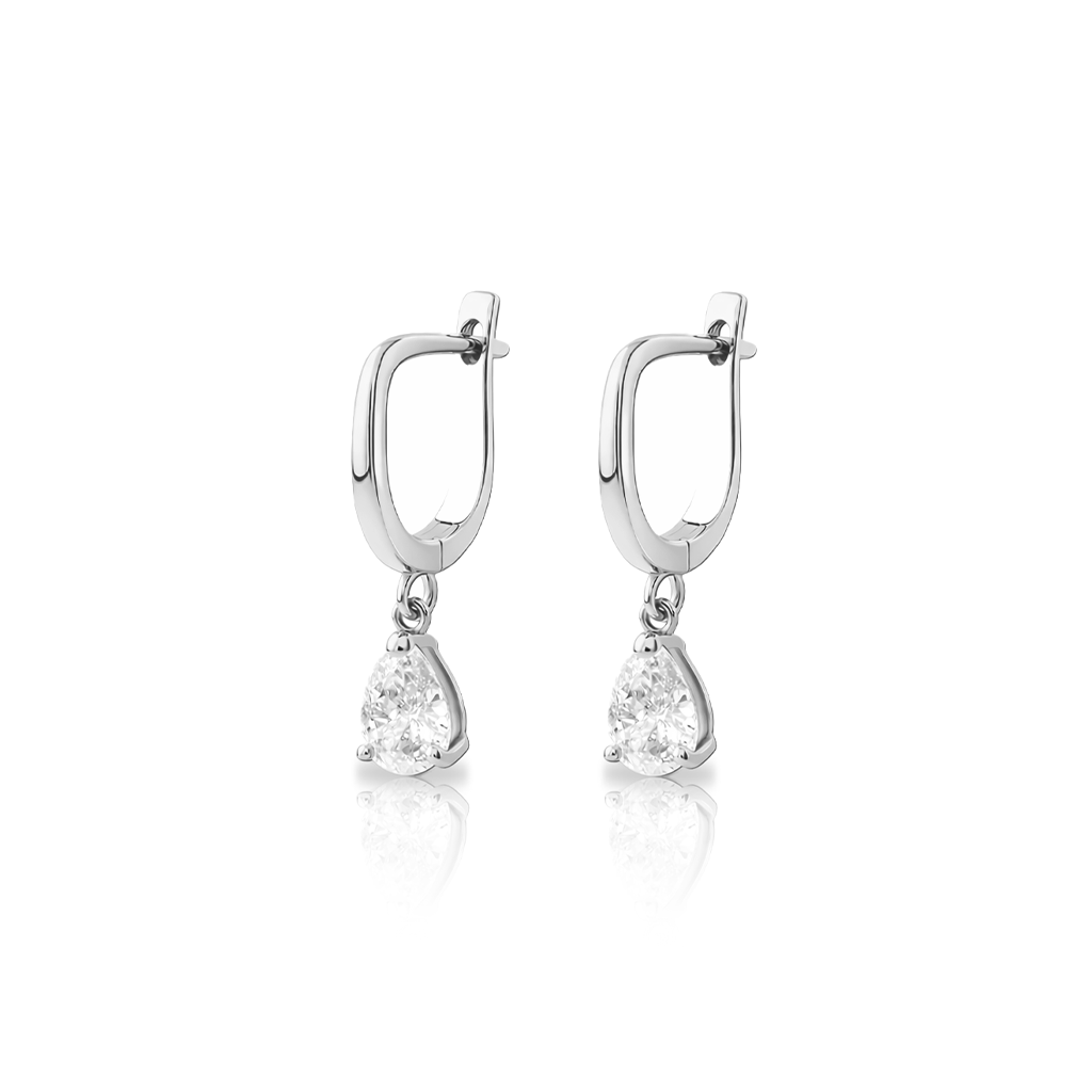 Surgical Steel Pear Drop Earrings - Pair