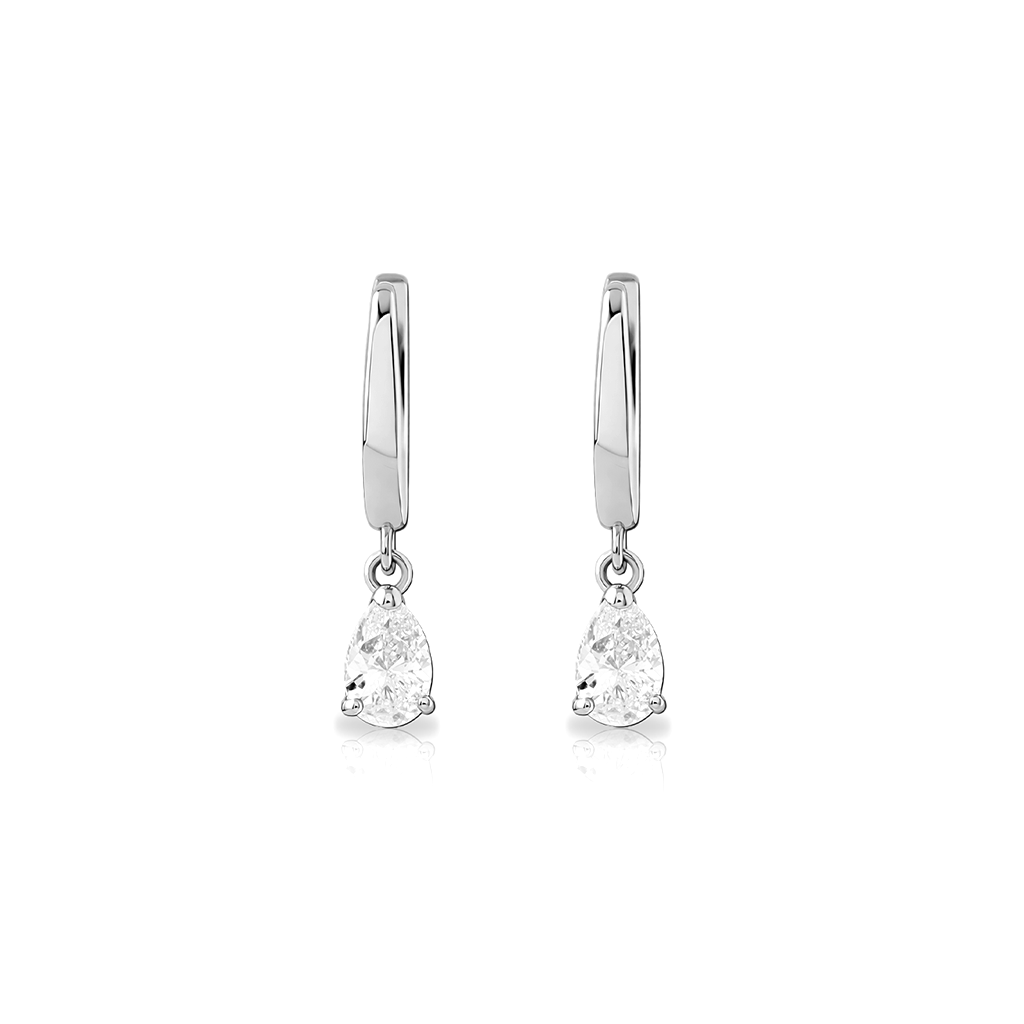 Surgical Steel Pear Drop Earrings - Pair
