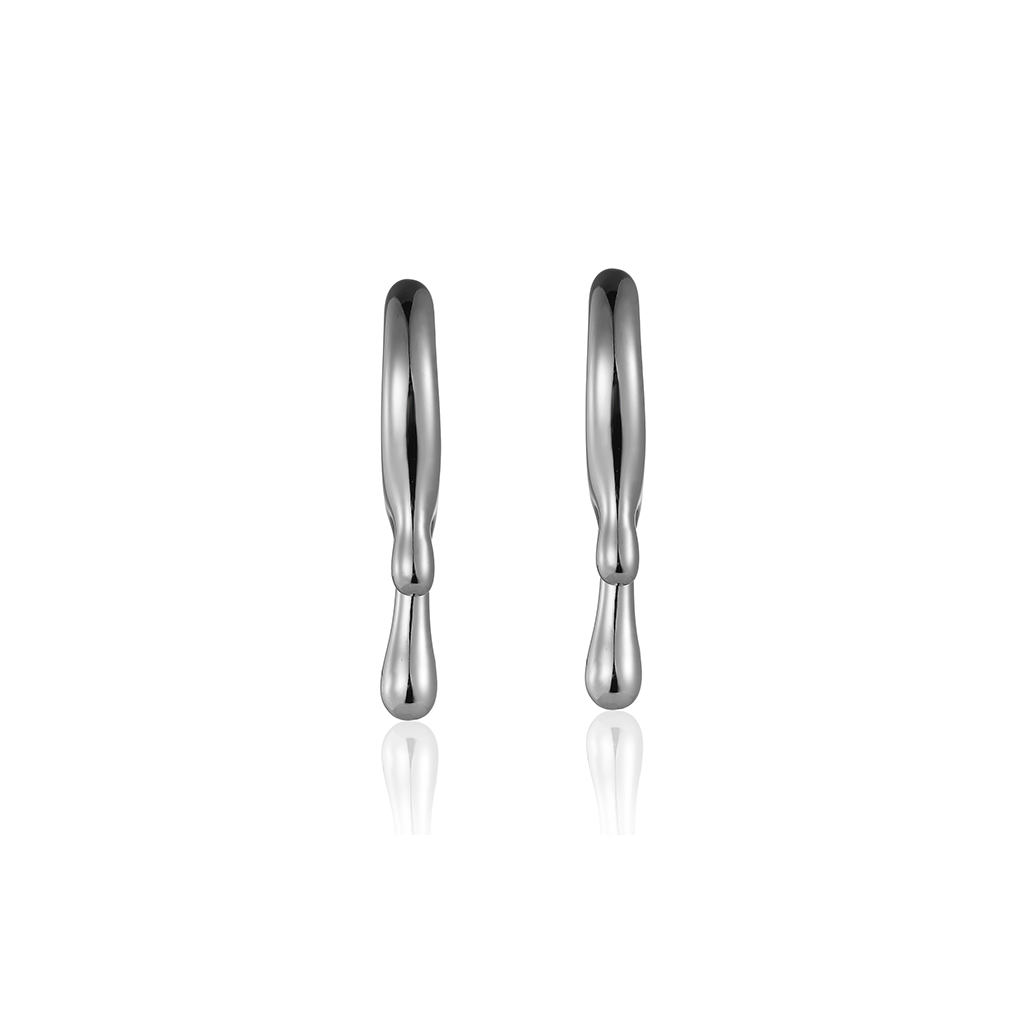 V-Platinum Earrings - Drip