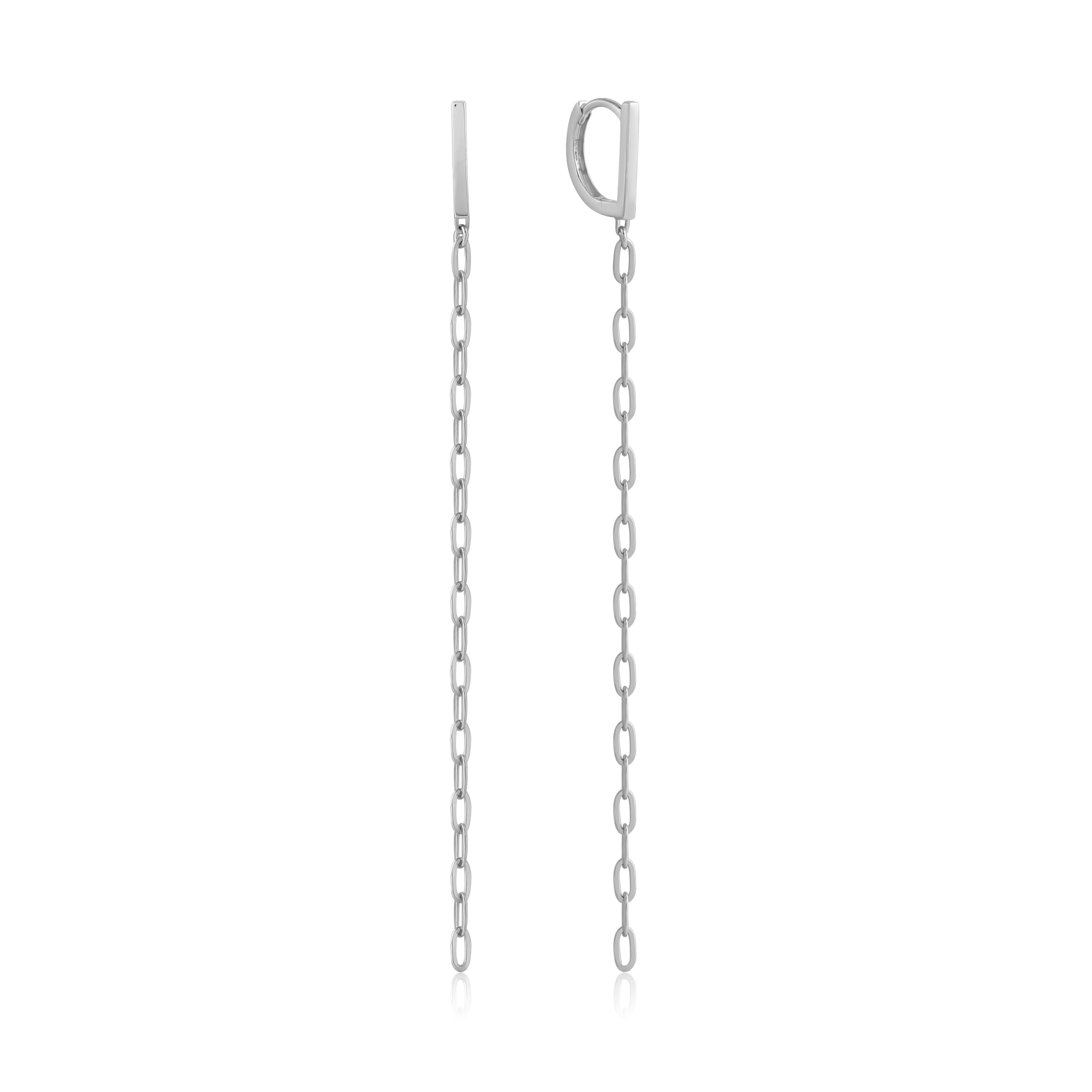 Press Chain - Sterling Silver Earrings