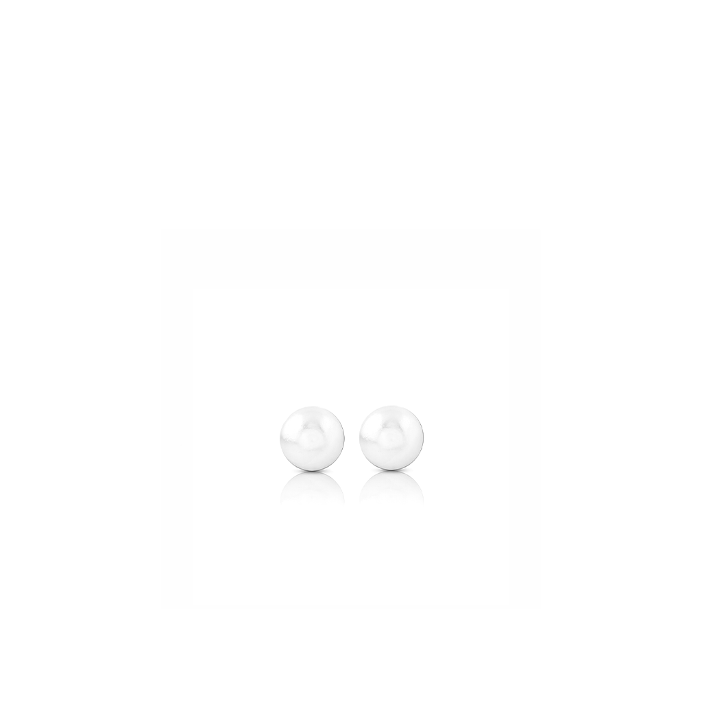Surgical Steel Pearl Earrings - Pair
