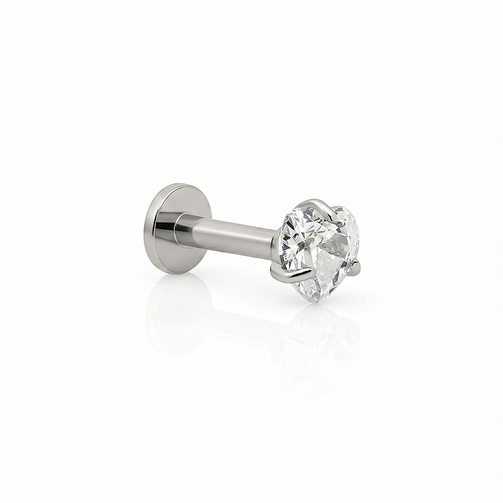Prong Set Crystal Heart Flatback