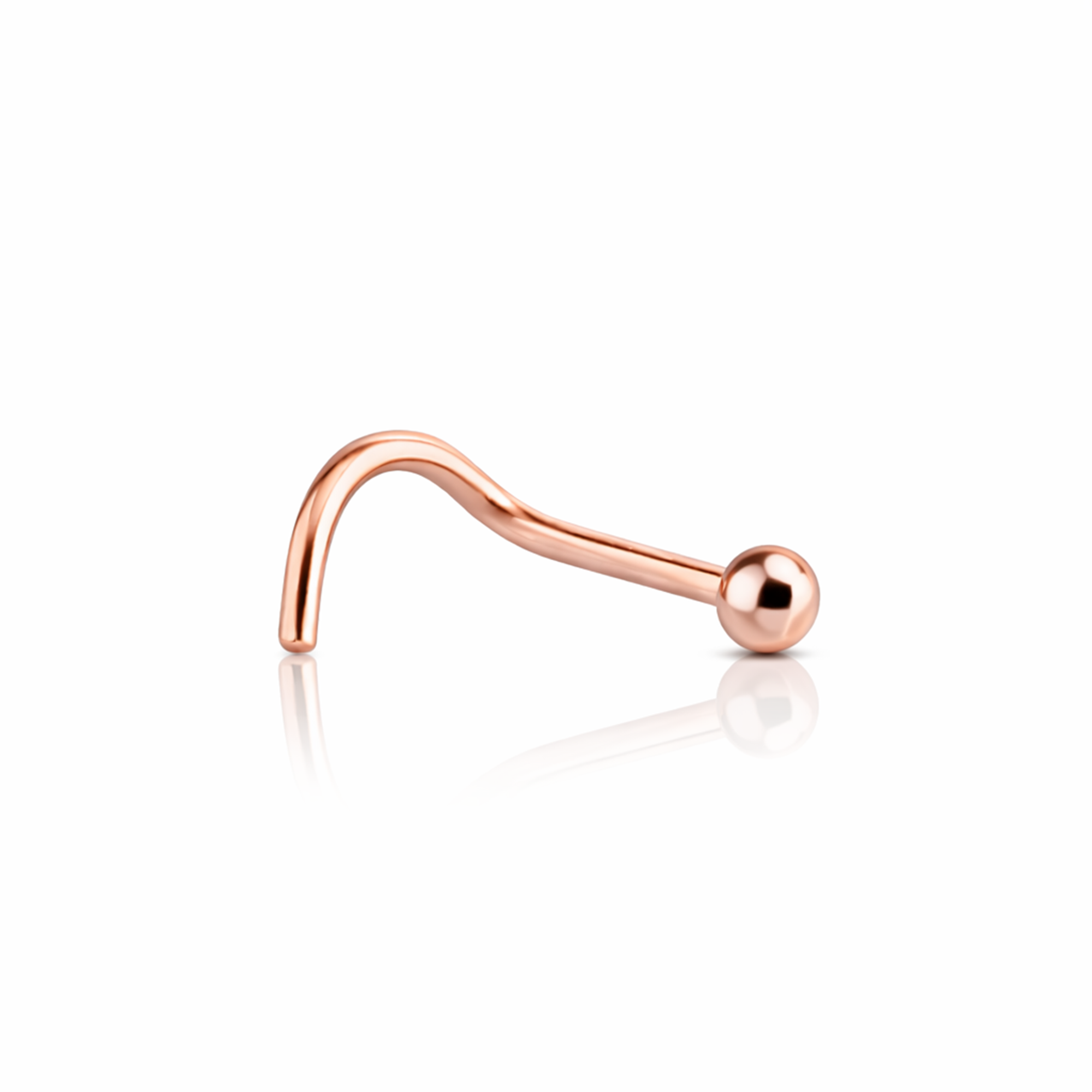 Rose Gold Ball Nose Stud