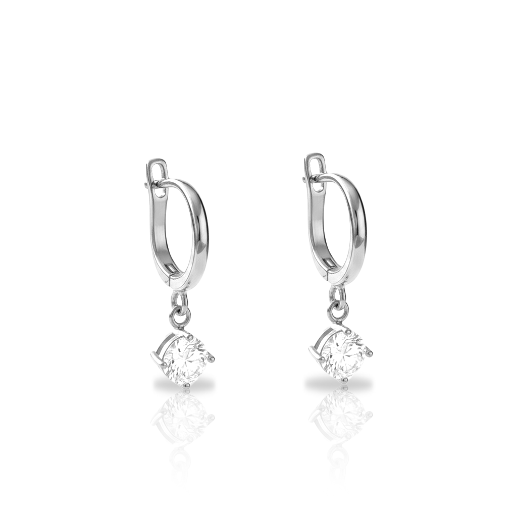Surgical Steel Round Drop Earrings - Pair