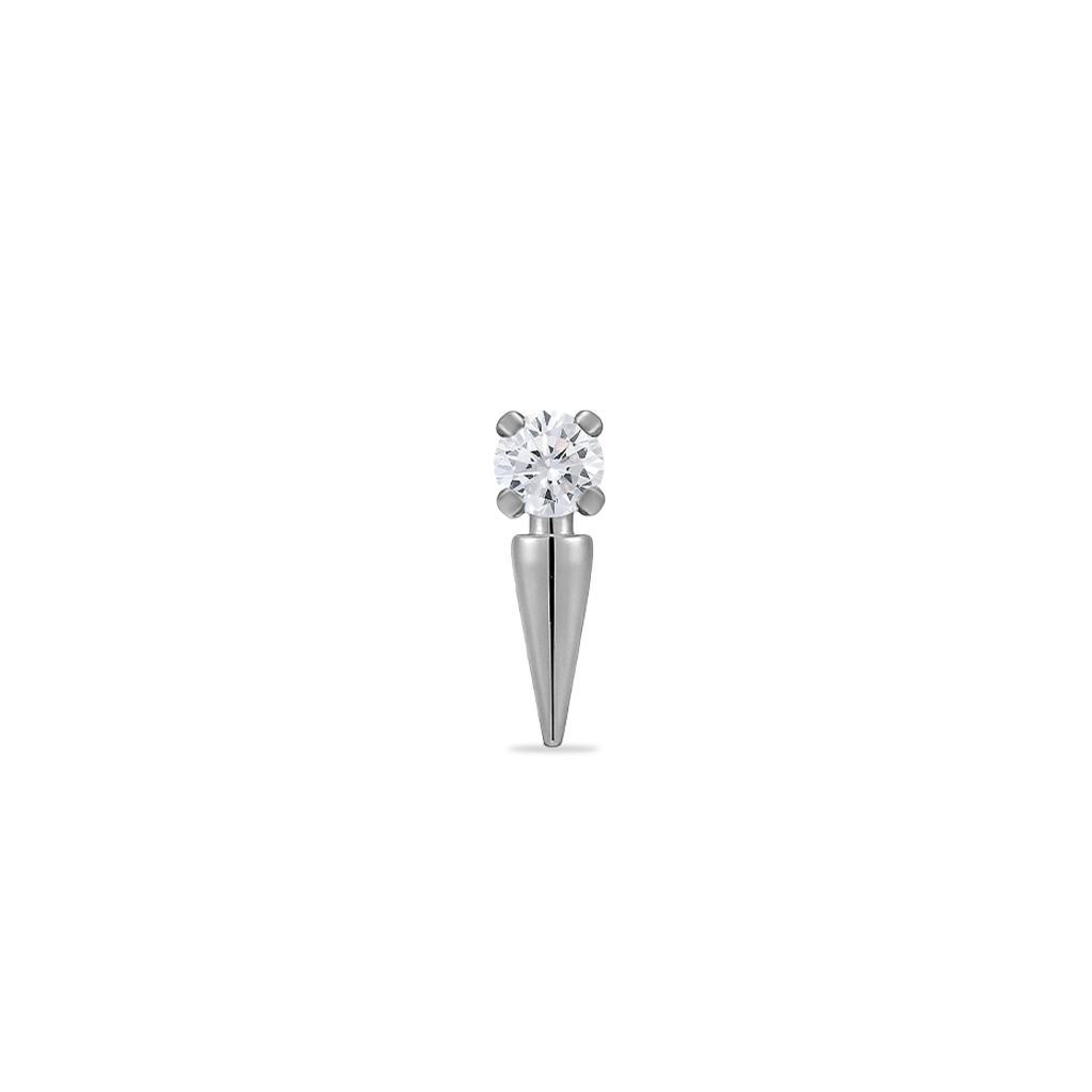 Round Stone w Spike Flatback