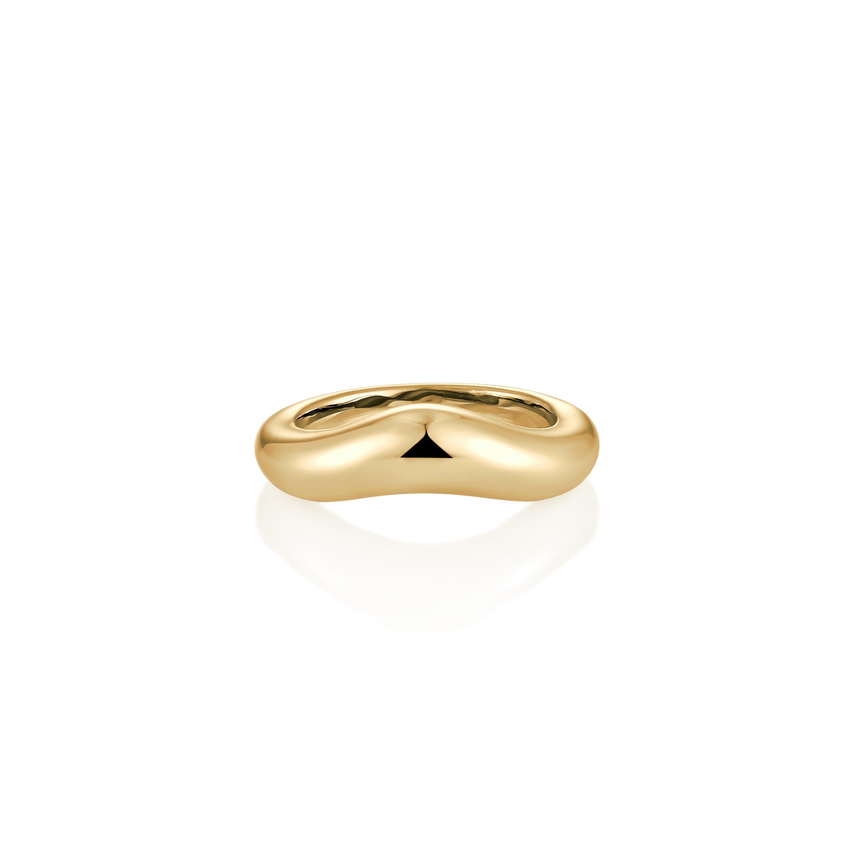 14kt V-Gold Ring - Curve