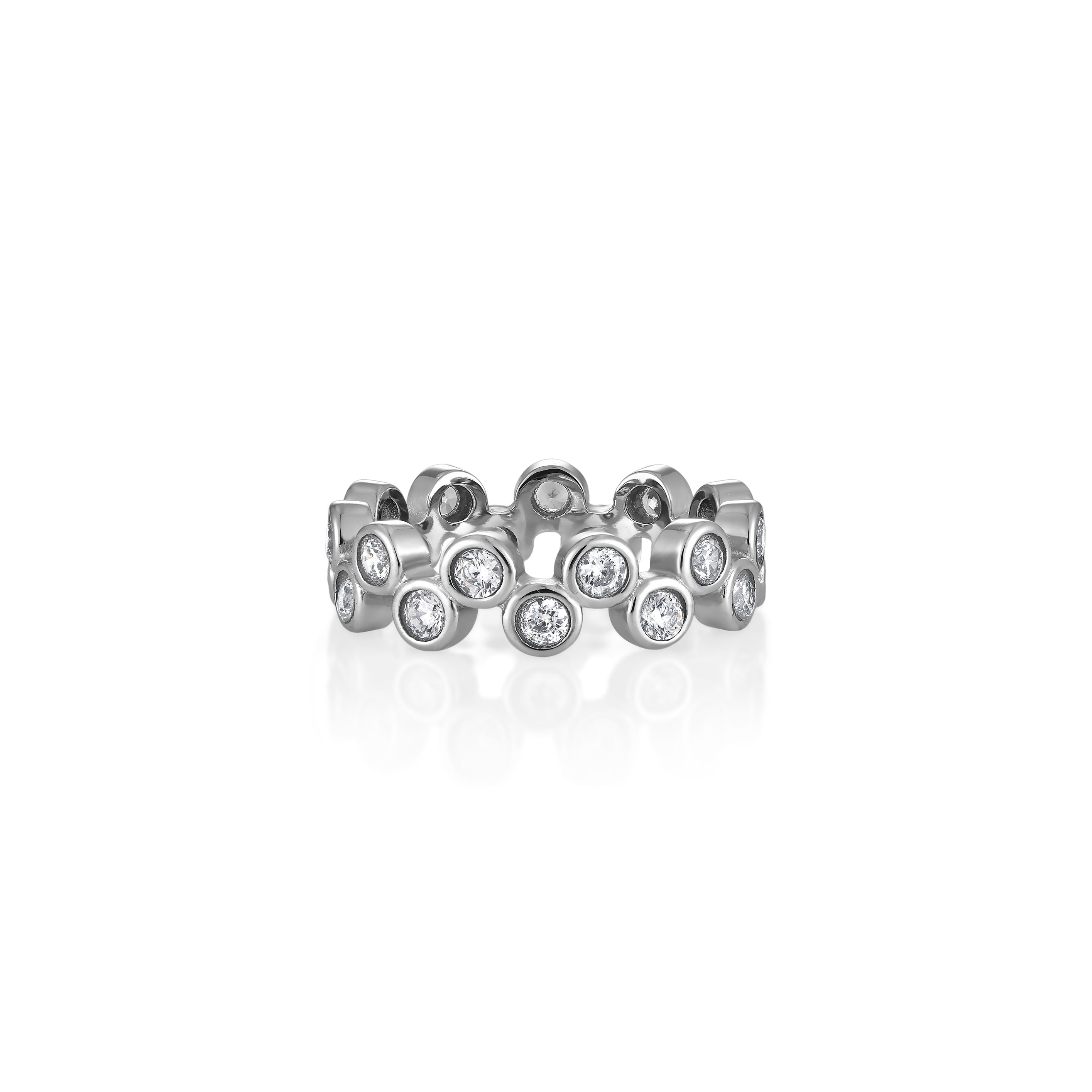 V-Platinum Ring - Polka