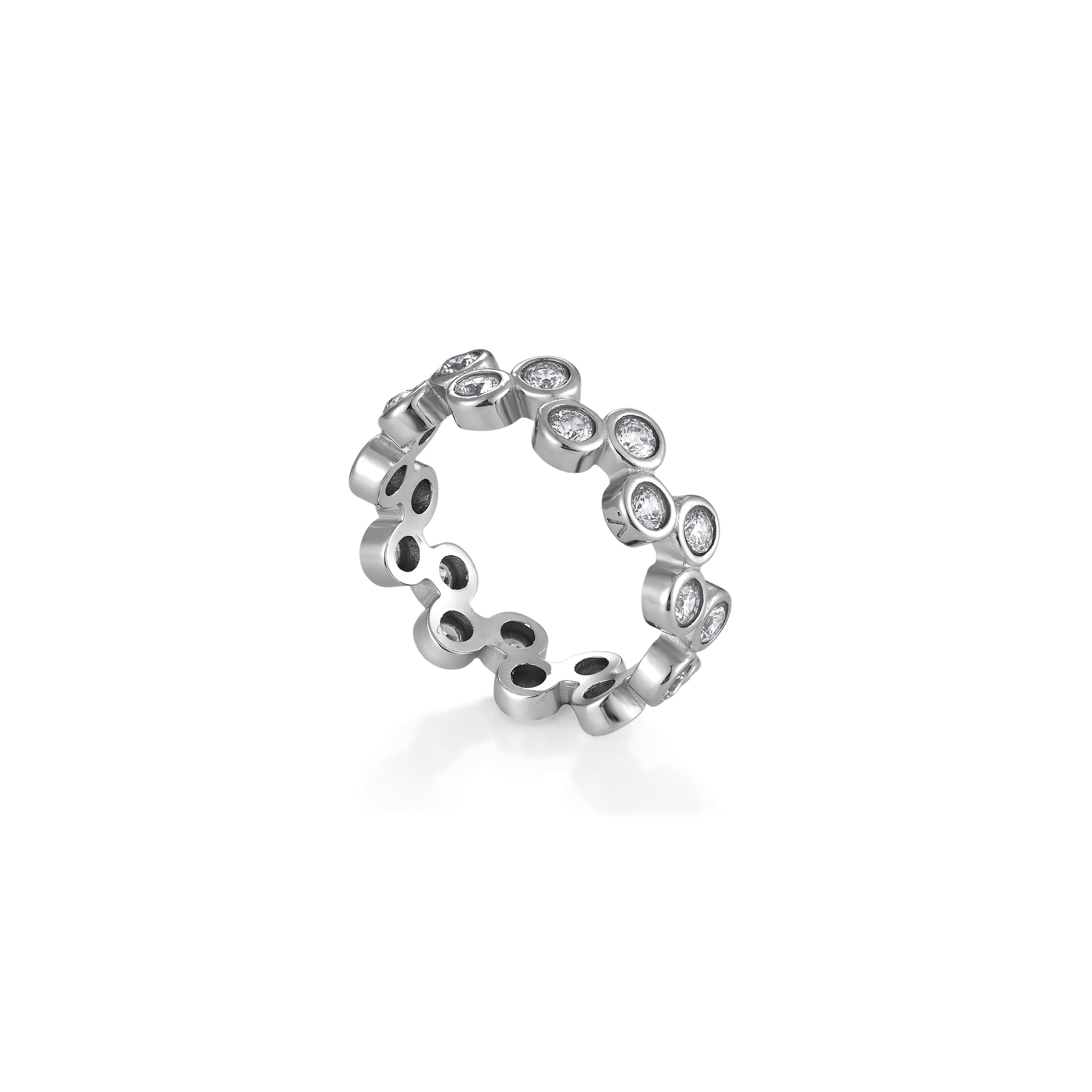 V-Platinum Ring - Polka