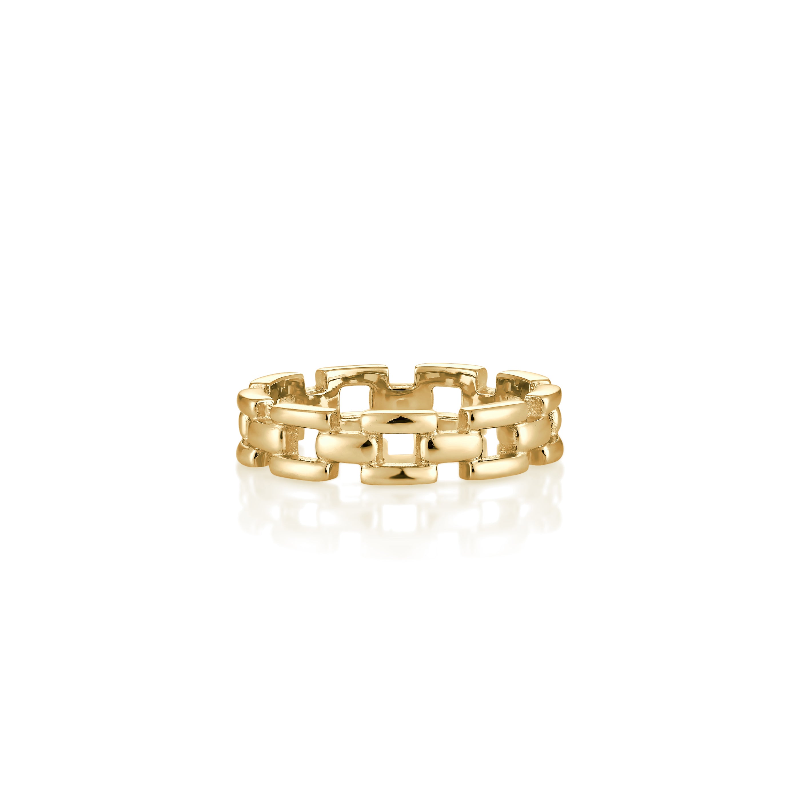 14kt V-Gold Ring - Chain