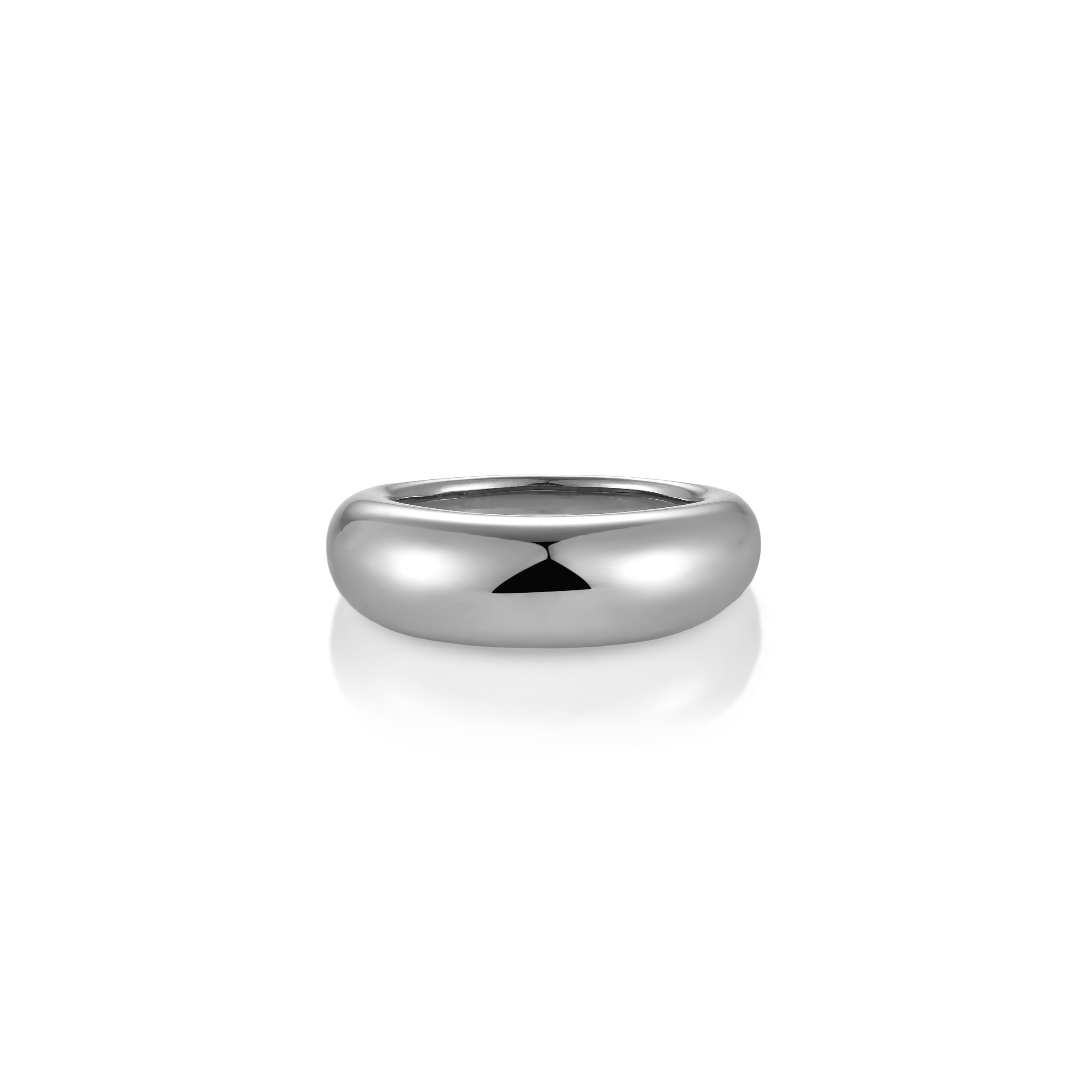 V-Platinum Ring - Dome