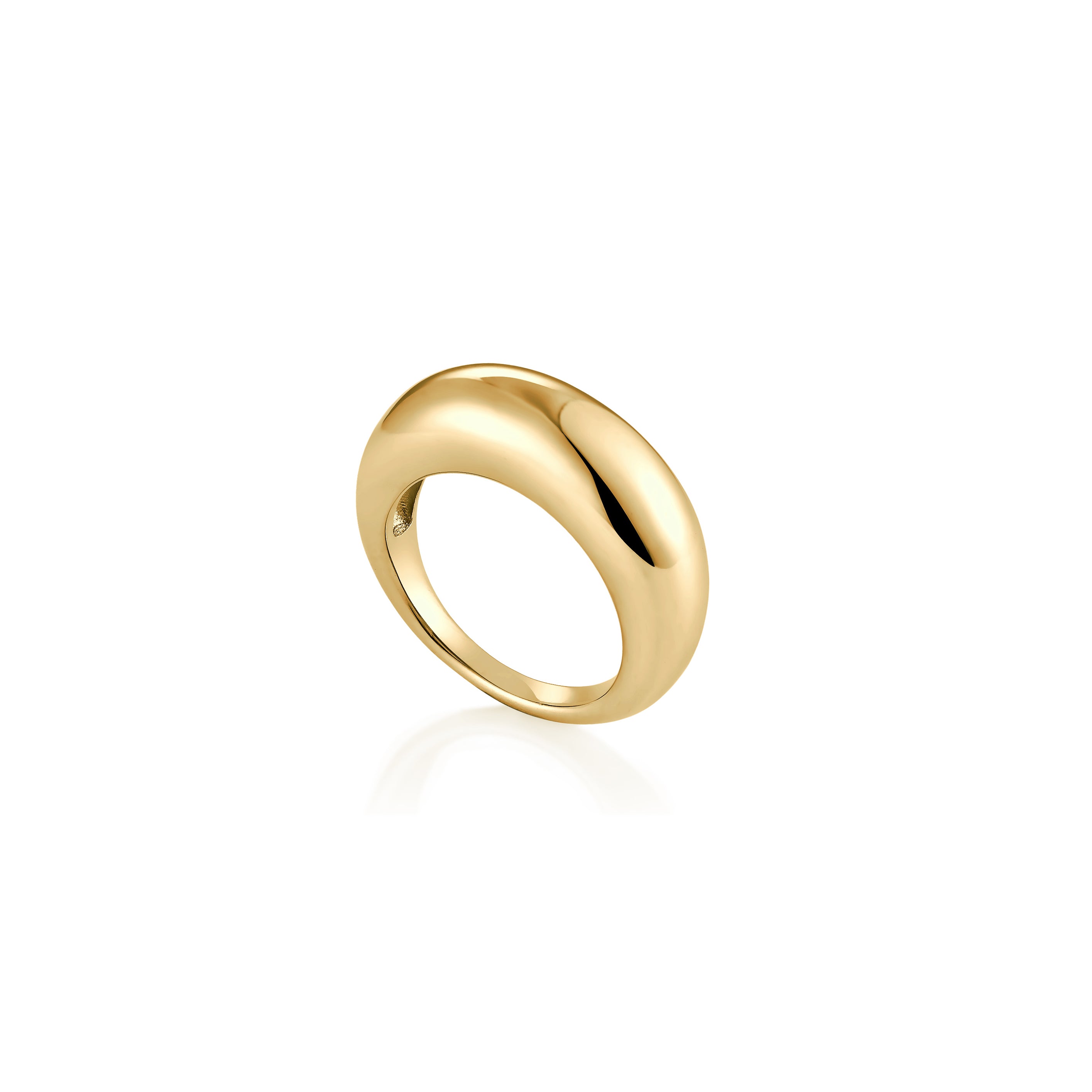 14kt V-Gold Ring - Dome