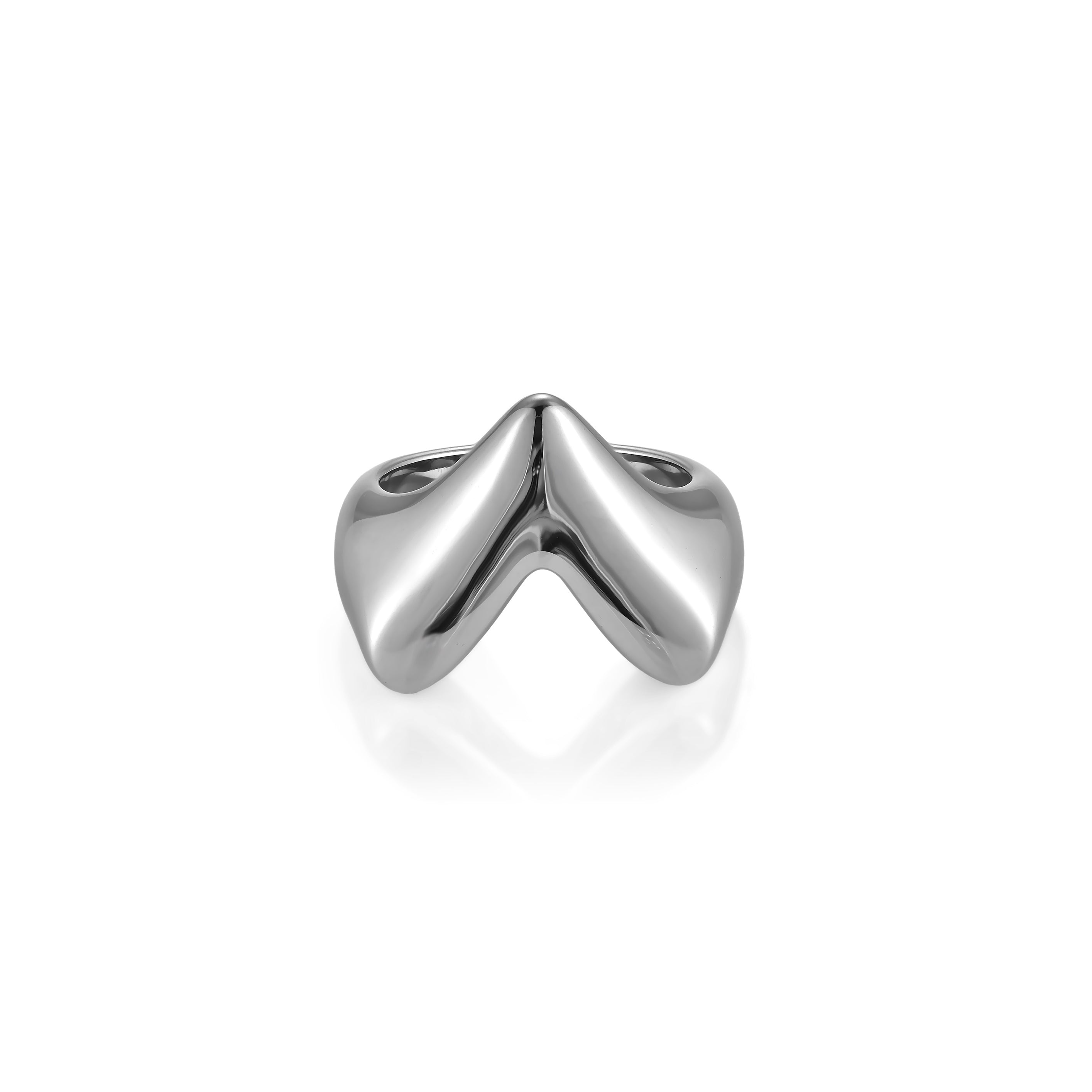 V-Platinum Ring - V