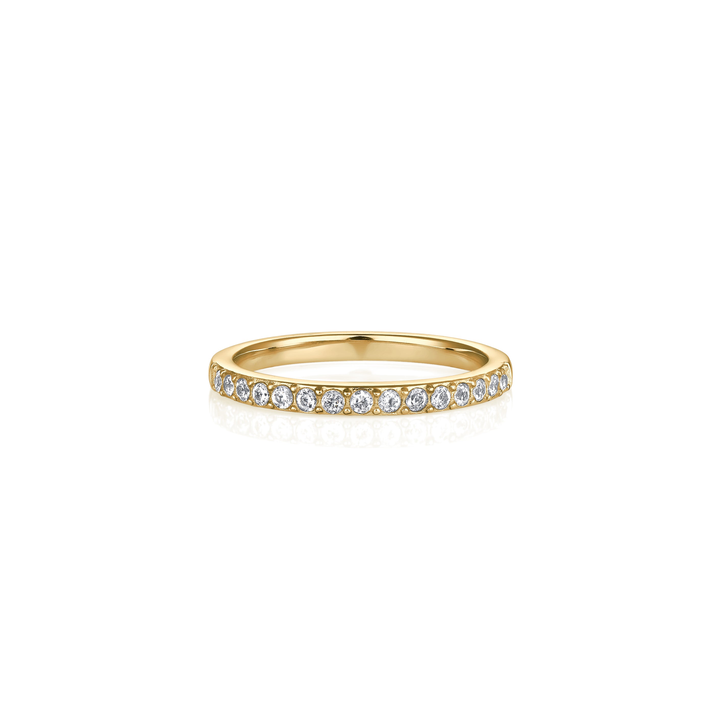 14kt V-Gold Ring - Pave