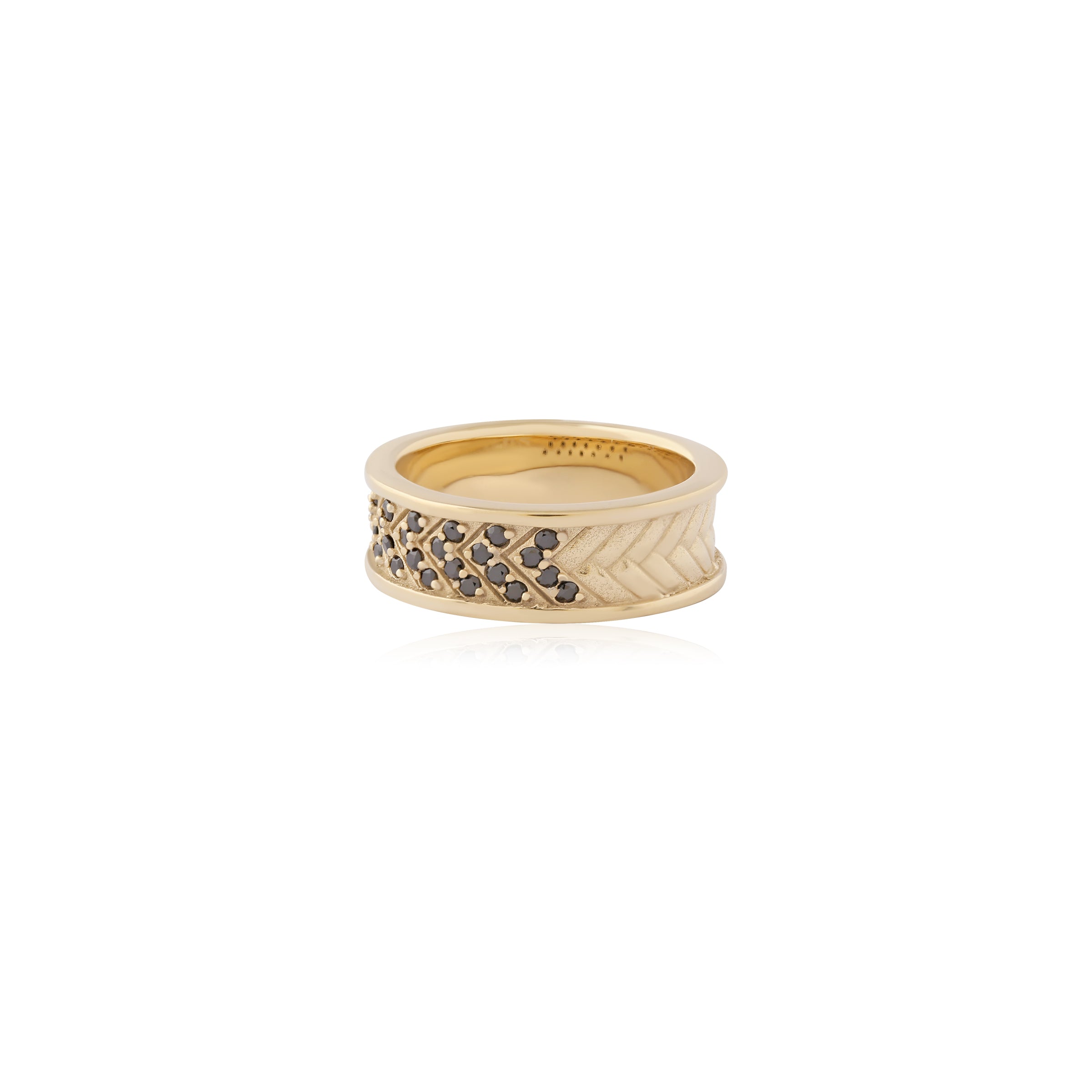 18k V-Gold Ring - Black Titan