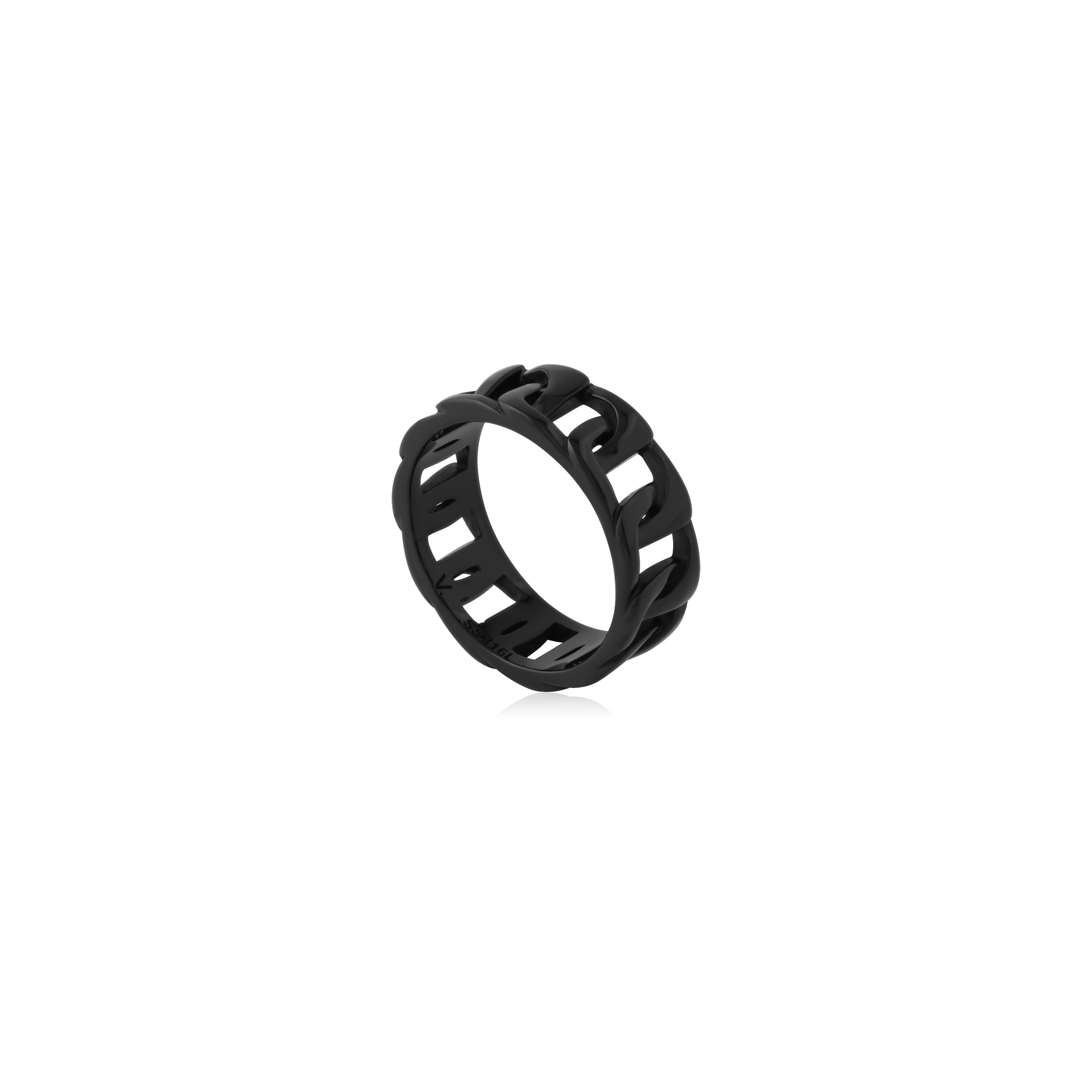 Black Steel Ring - Cuban